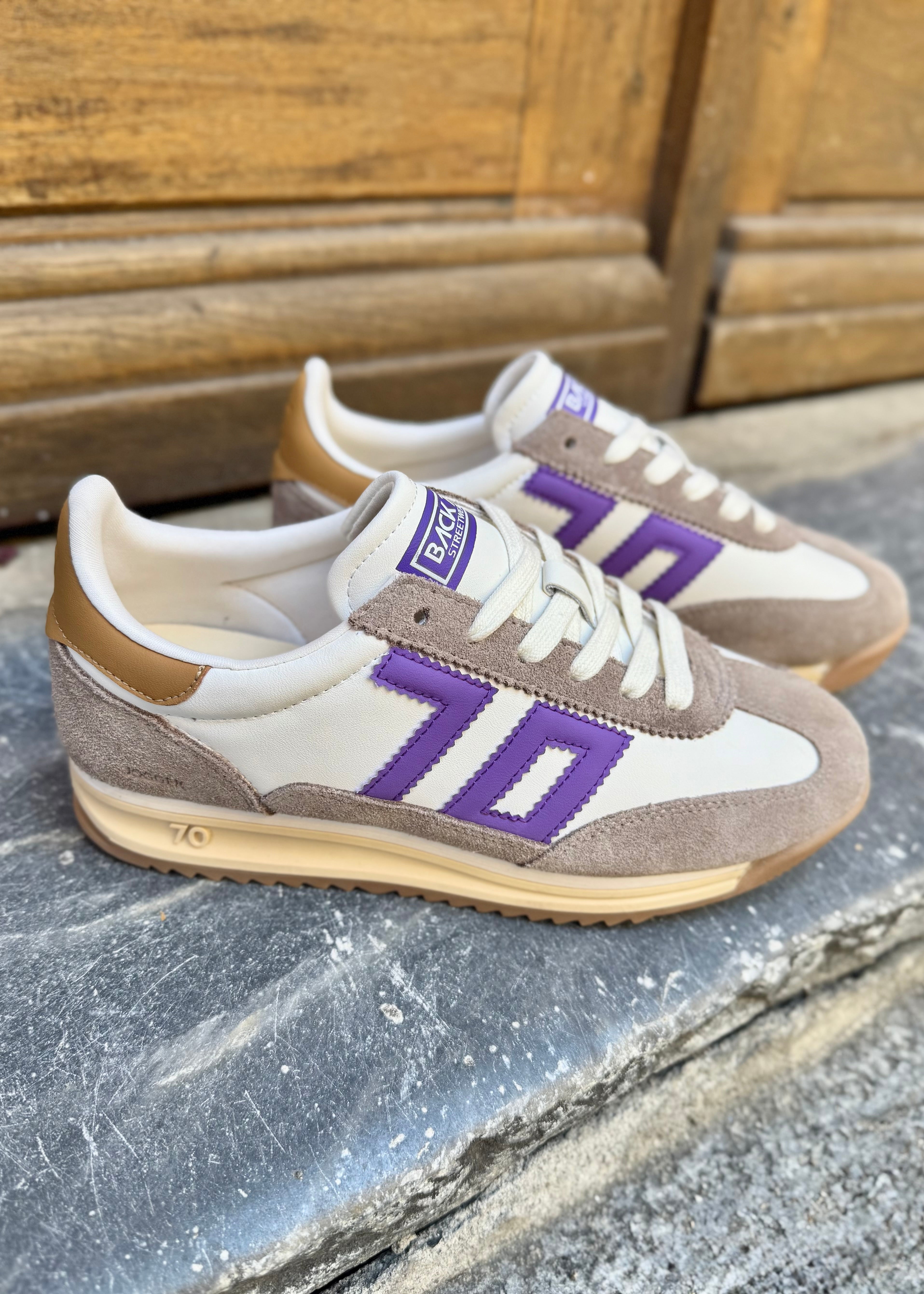 Baskets Back70 Jogger Taupe Purple Back 70