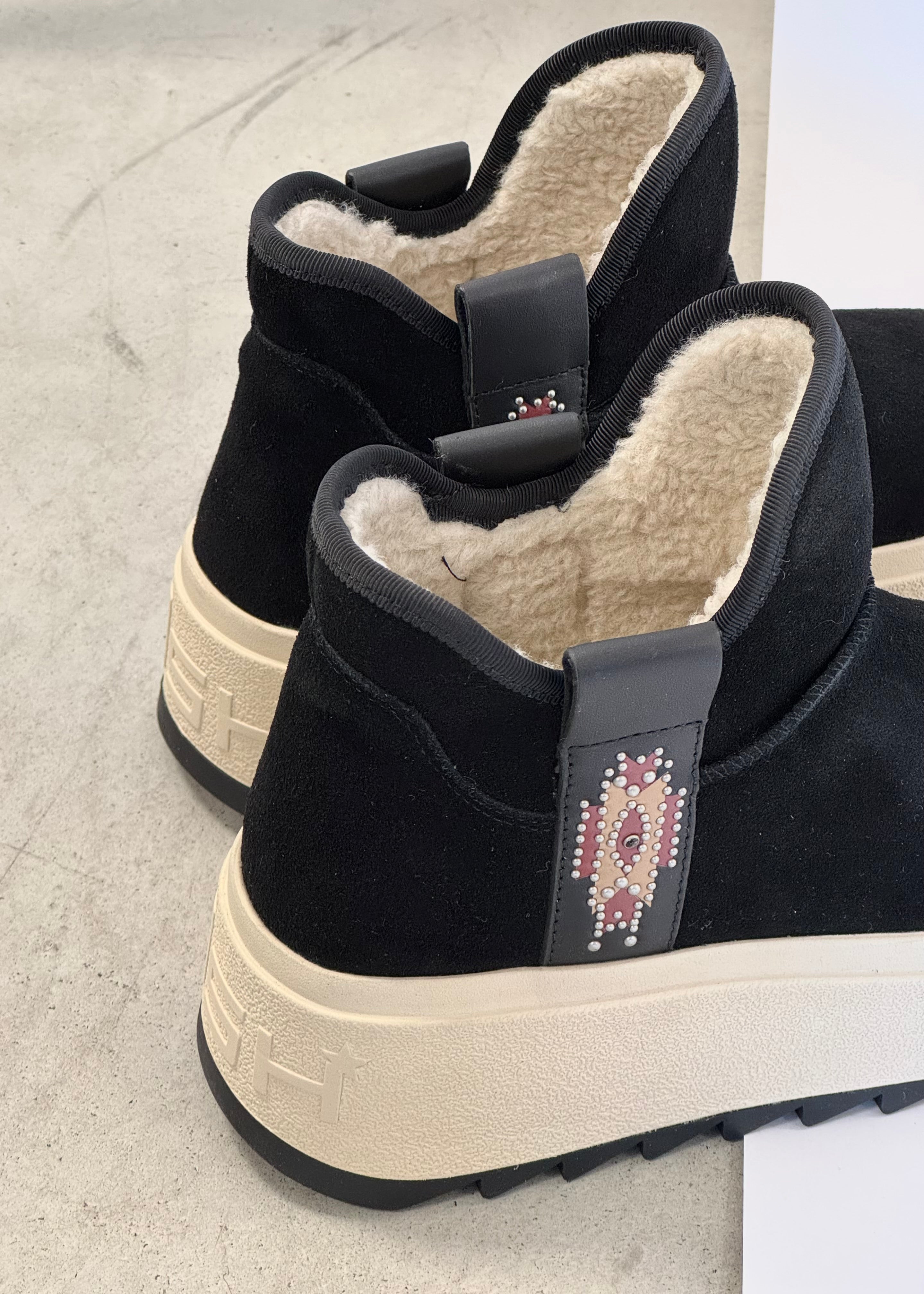 Boots Ash Mask fur Black suède Ash