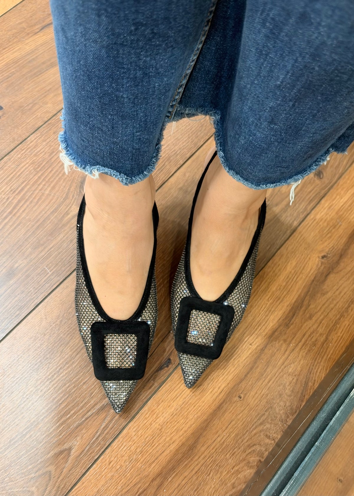 Bibi Lou Helia Black Slingback Heels