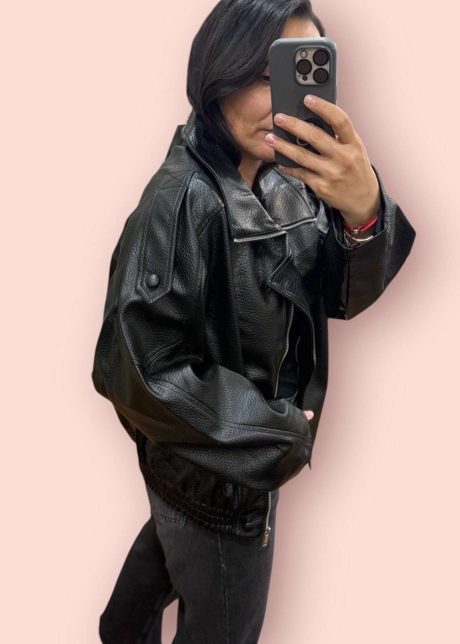 Blouson oversized FOLY noir L'adresse Corte