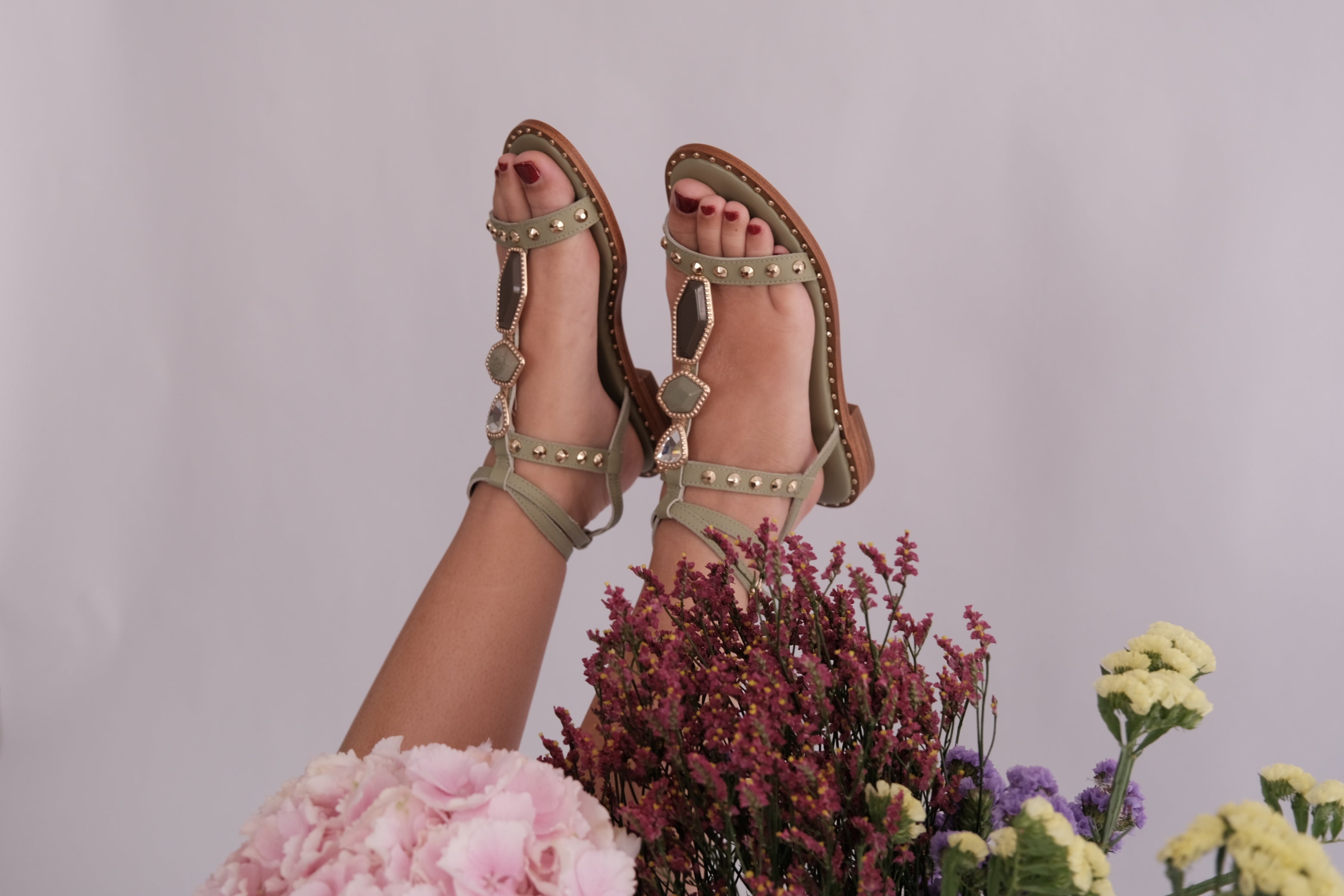 Sandales Ash Penny Eucalyptus Ash