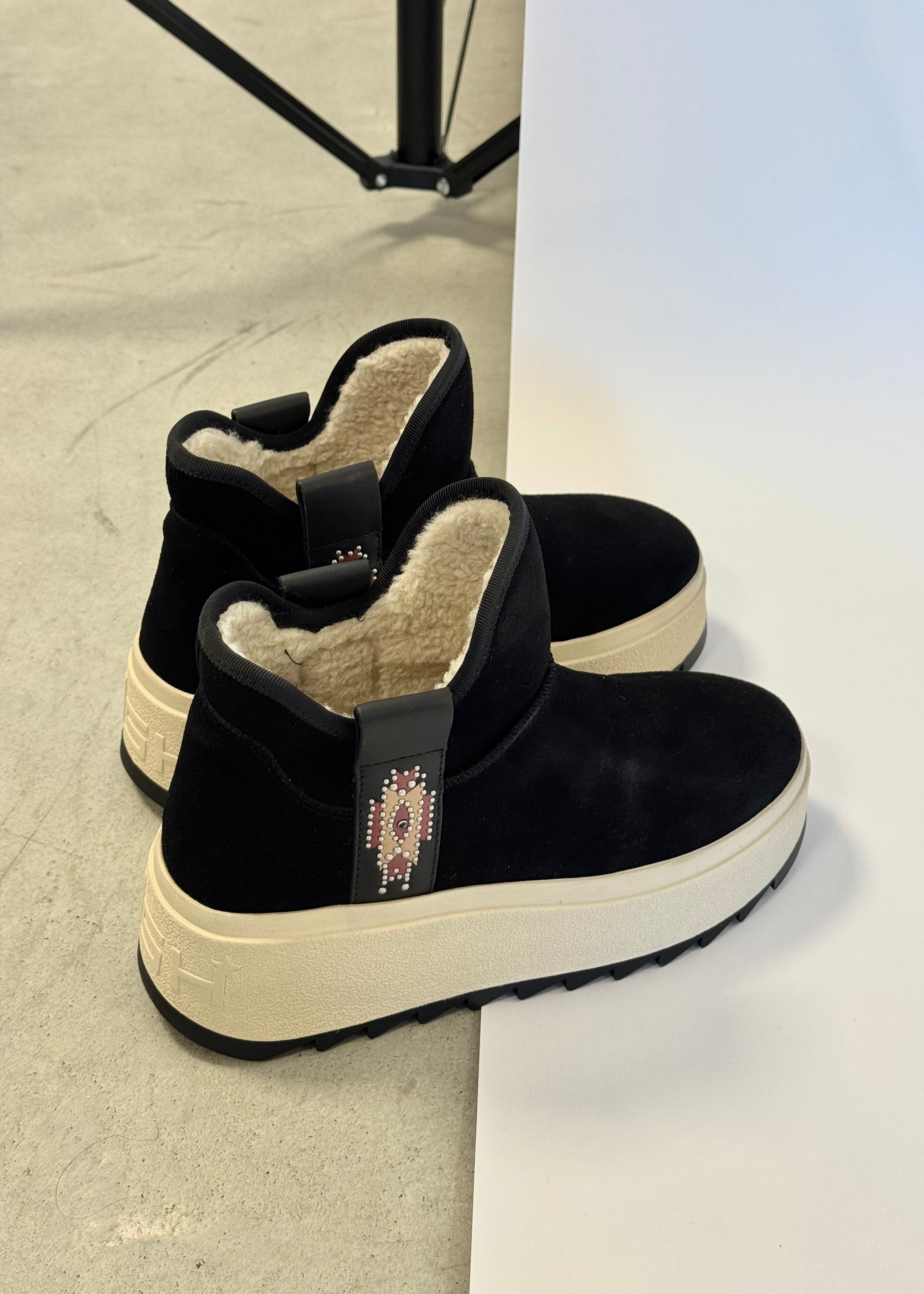 Boots Ash Mask fur Black suède Ash