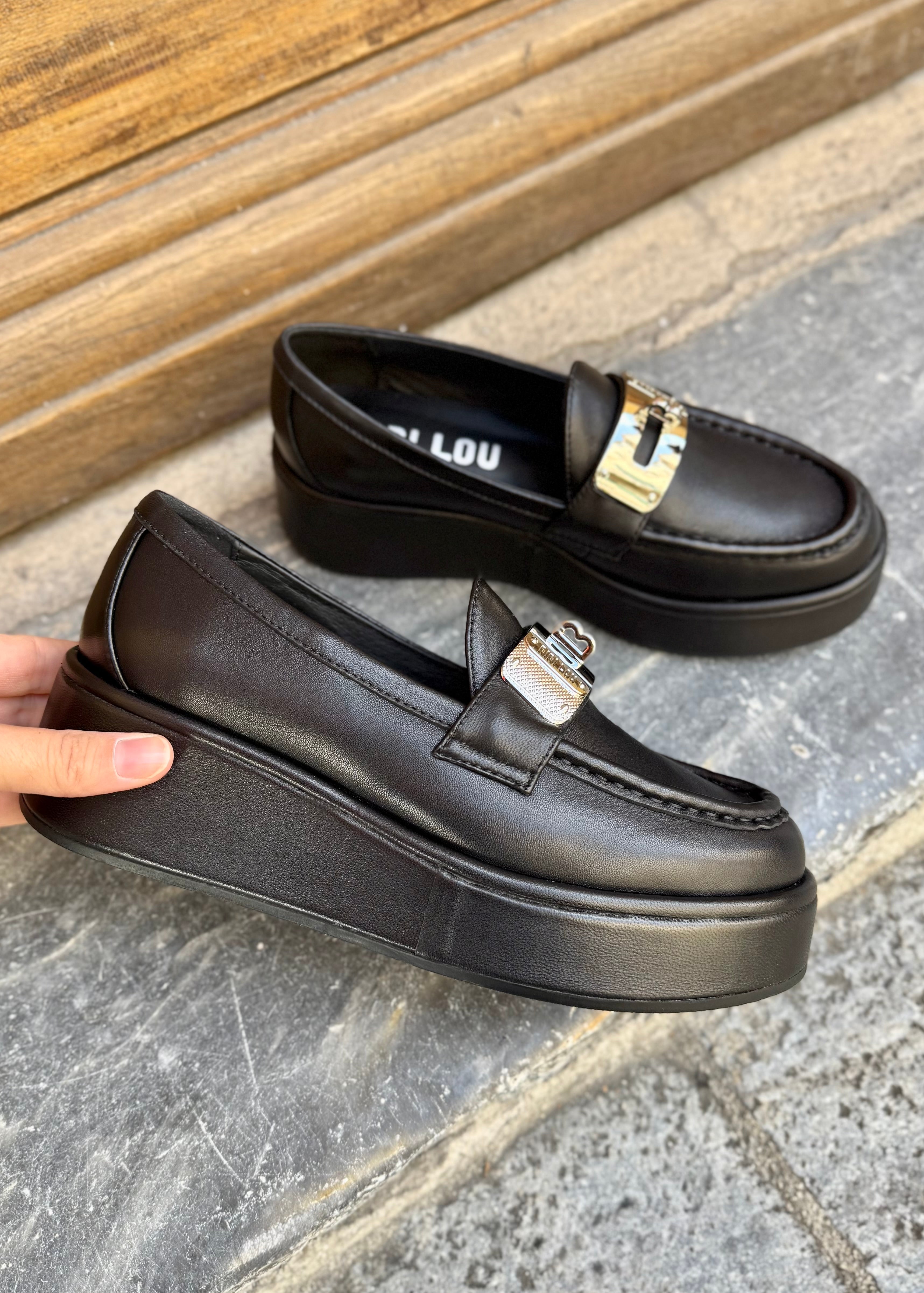 Mocassins à plateformes Bibi Lou Black Bibi Lou