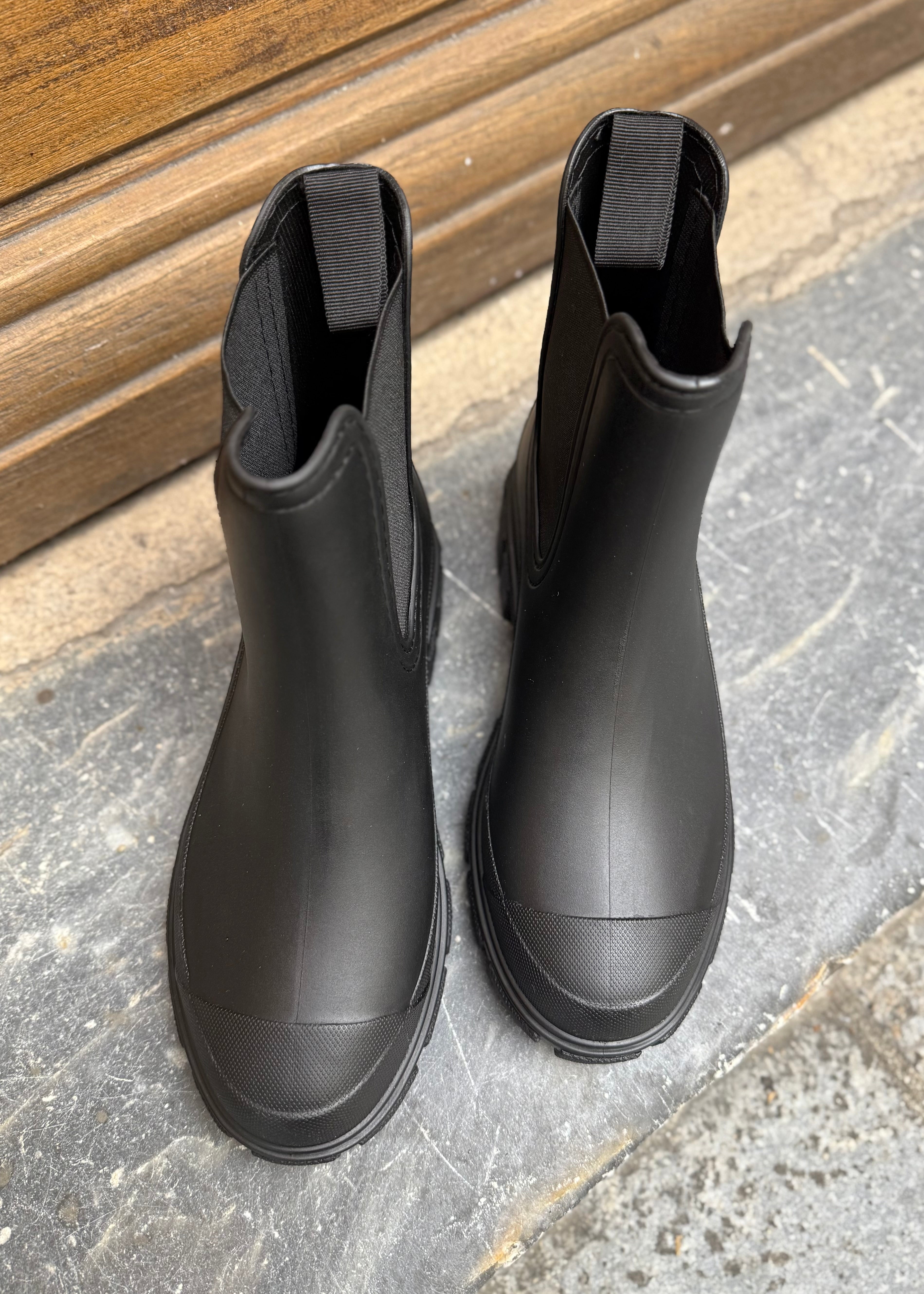 Bottines de pluie chelsea Noir L'adresse Corte