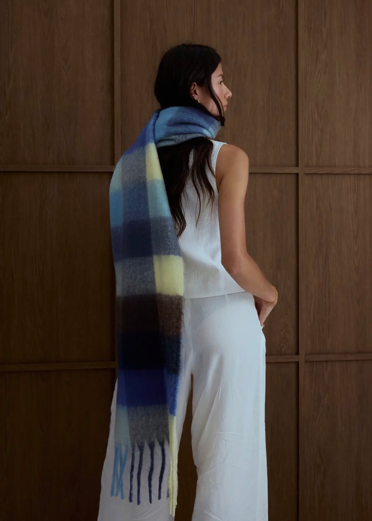 Écharpe Arctic Fox & Co - Blue/yellow check Arctic Fox and Co