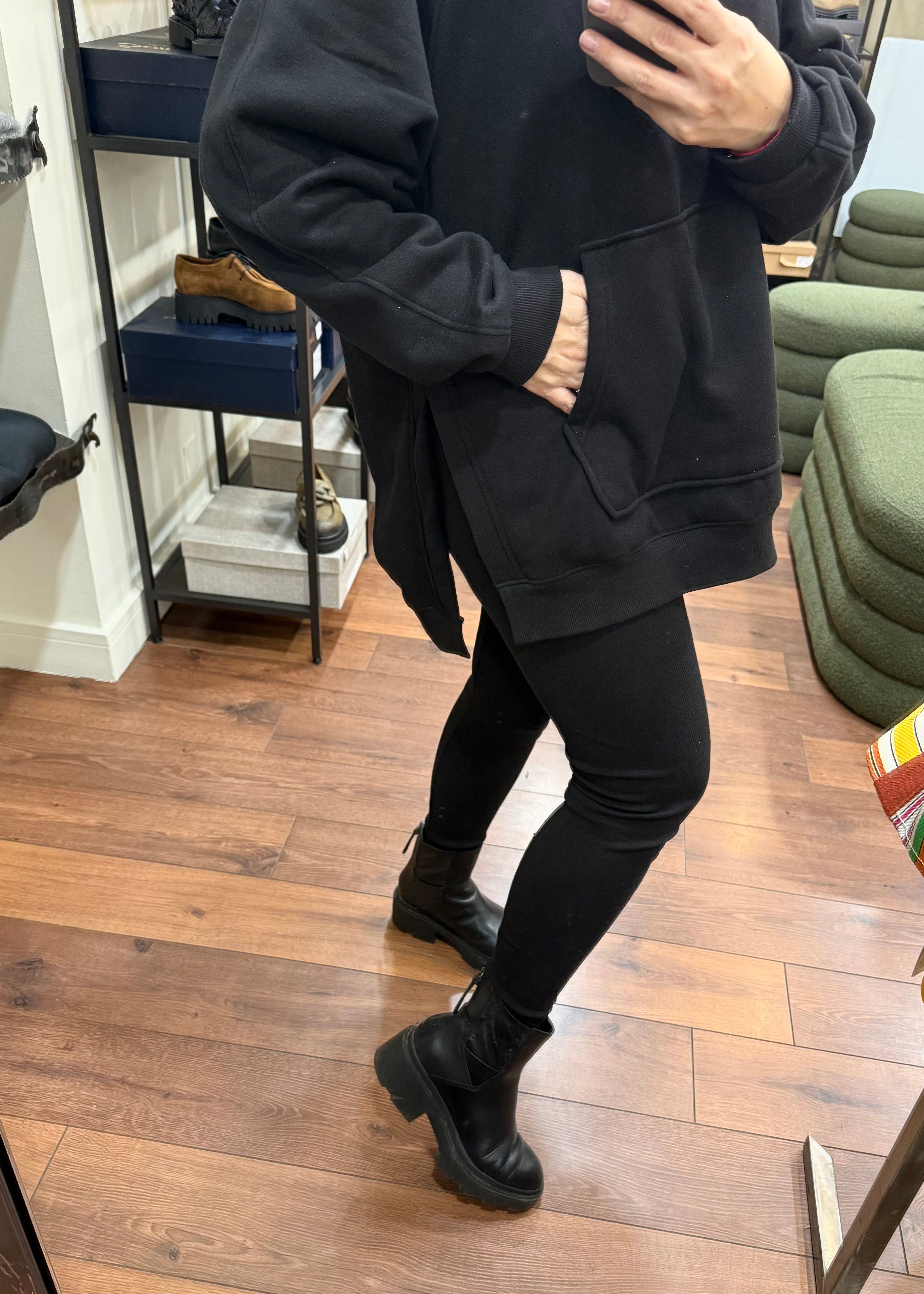 Ensemble oversized Sweat/legging noir L'adresse Corte