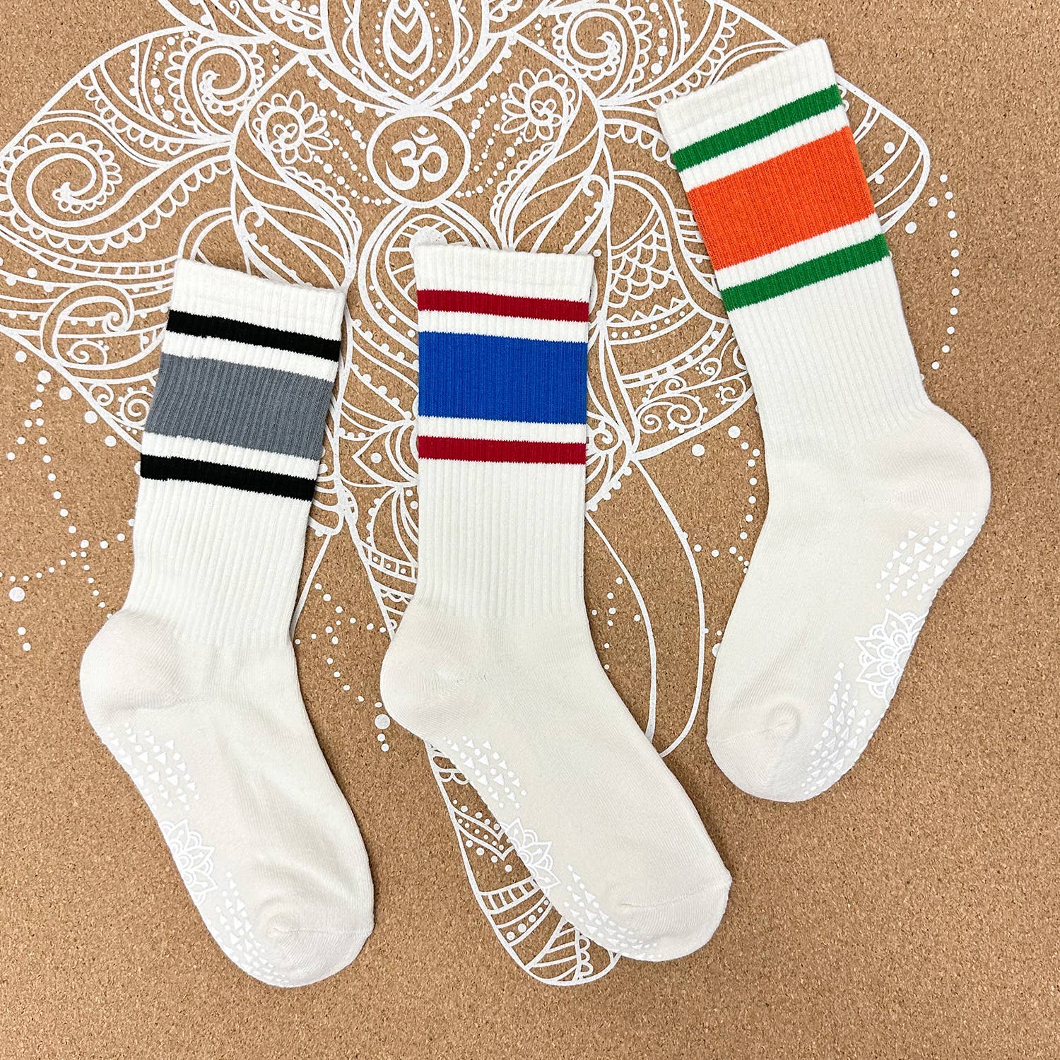 Chaussettes Yoga Pilates écru L'adresse Corte