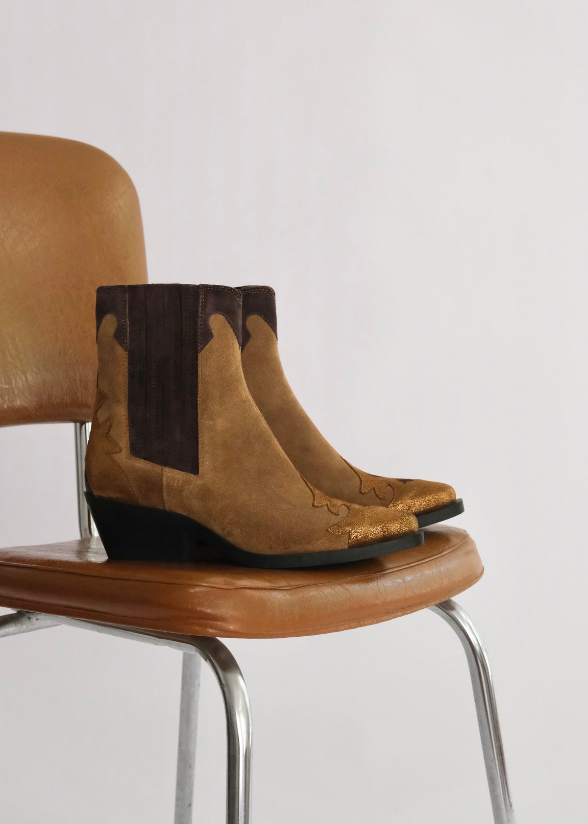 Bottines santiag Minka Jamais Camel