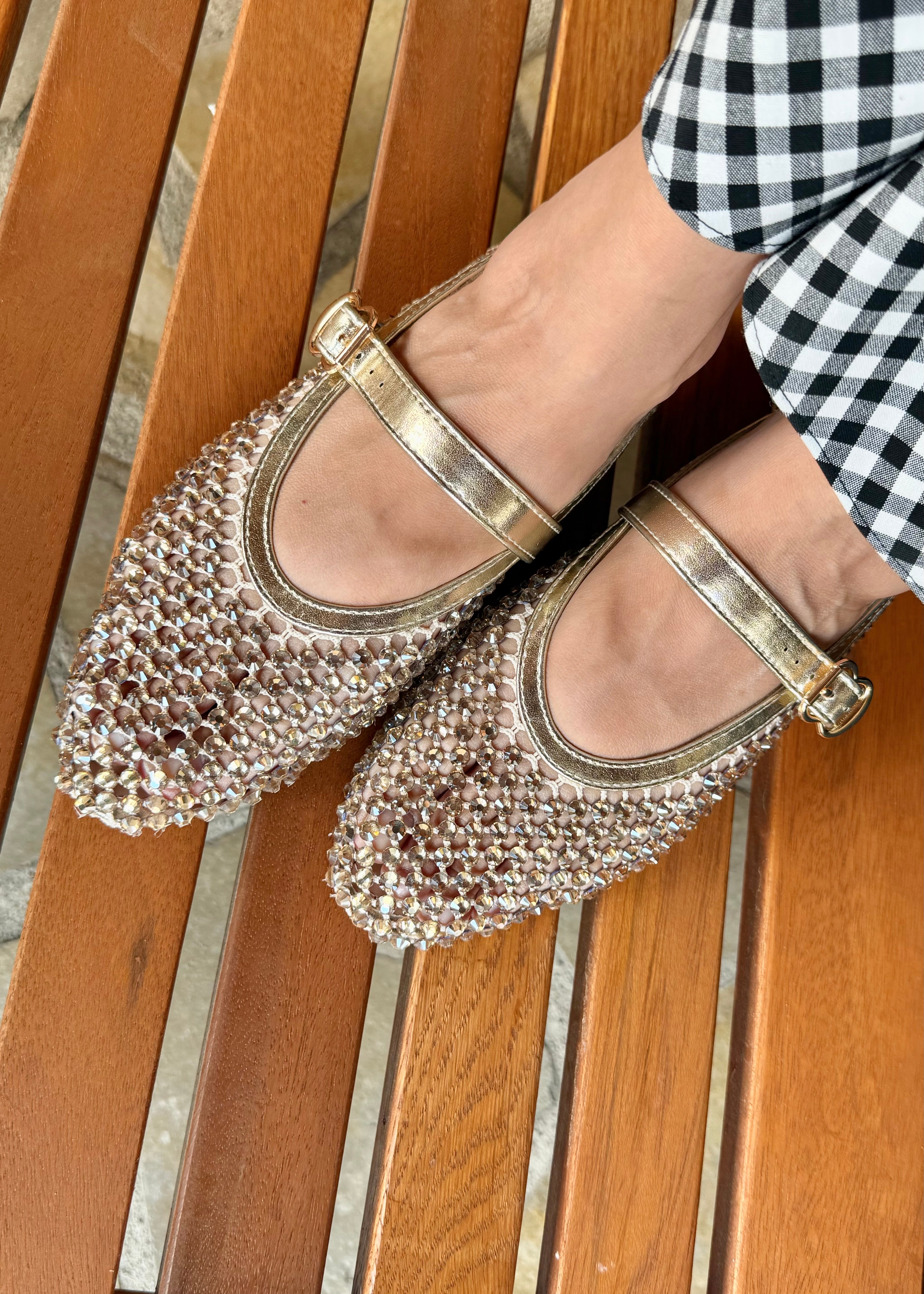 Ballerines NOA Gold\Strass