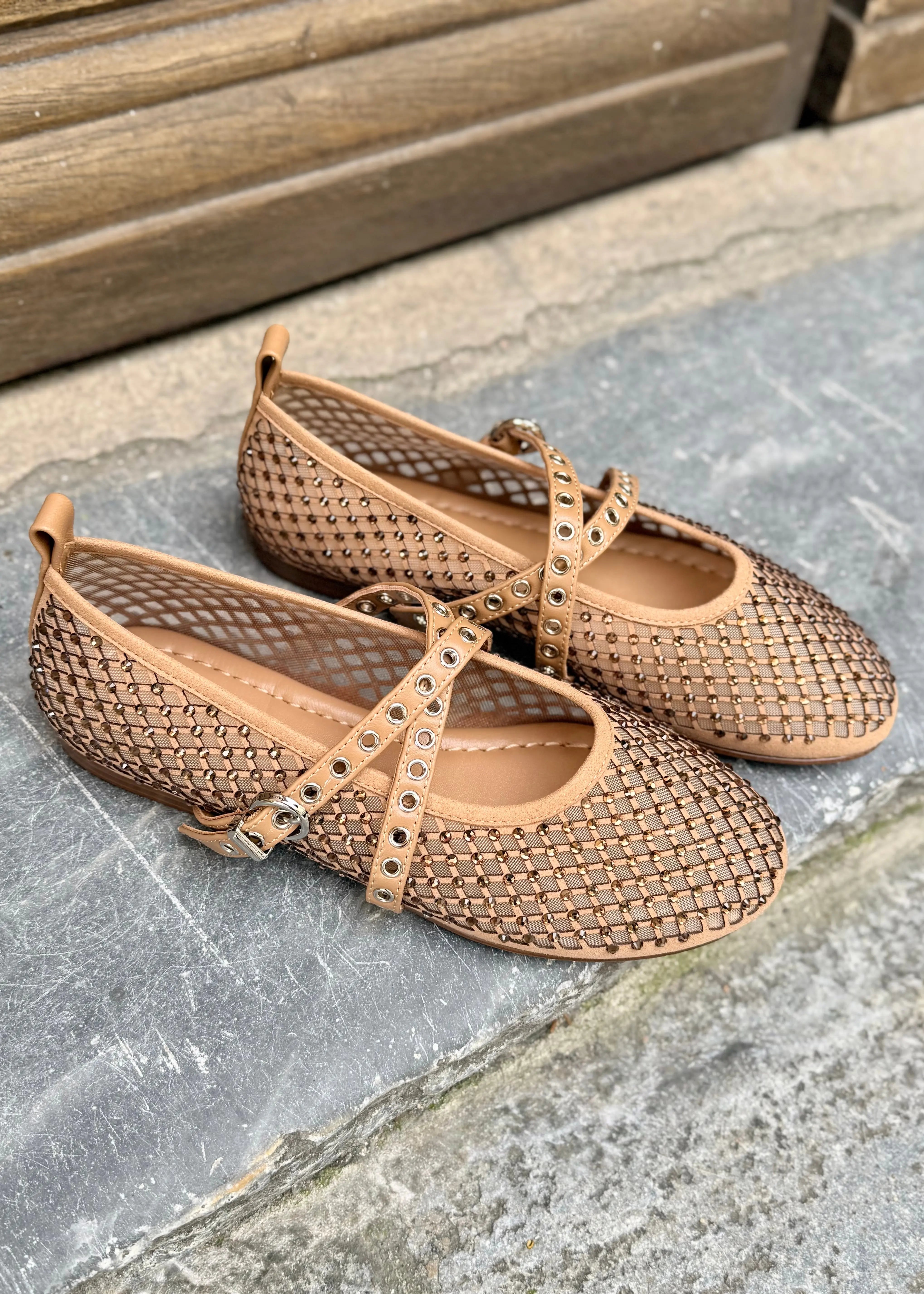 Ballerines Toral Vilma Camel strass Toral shoes