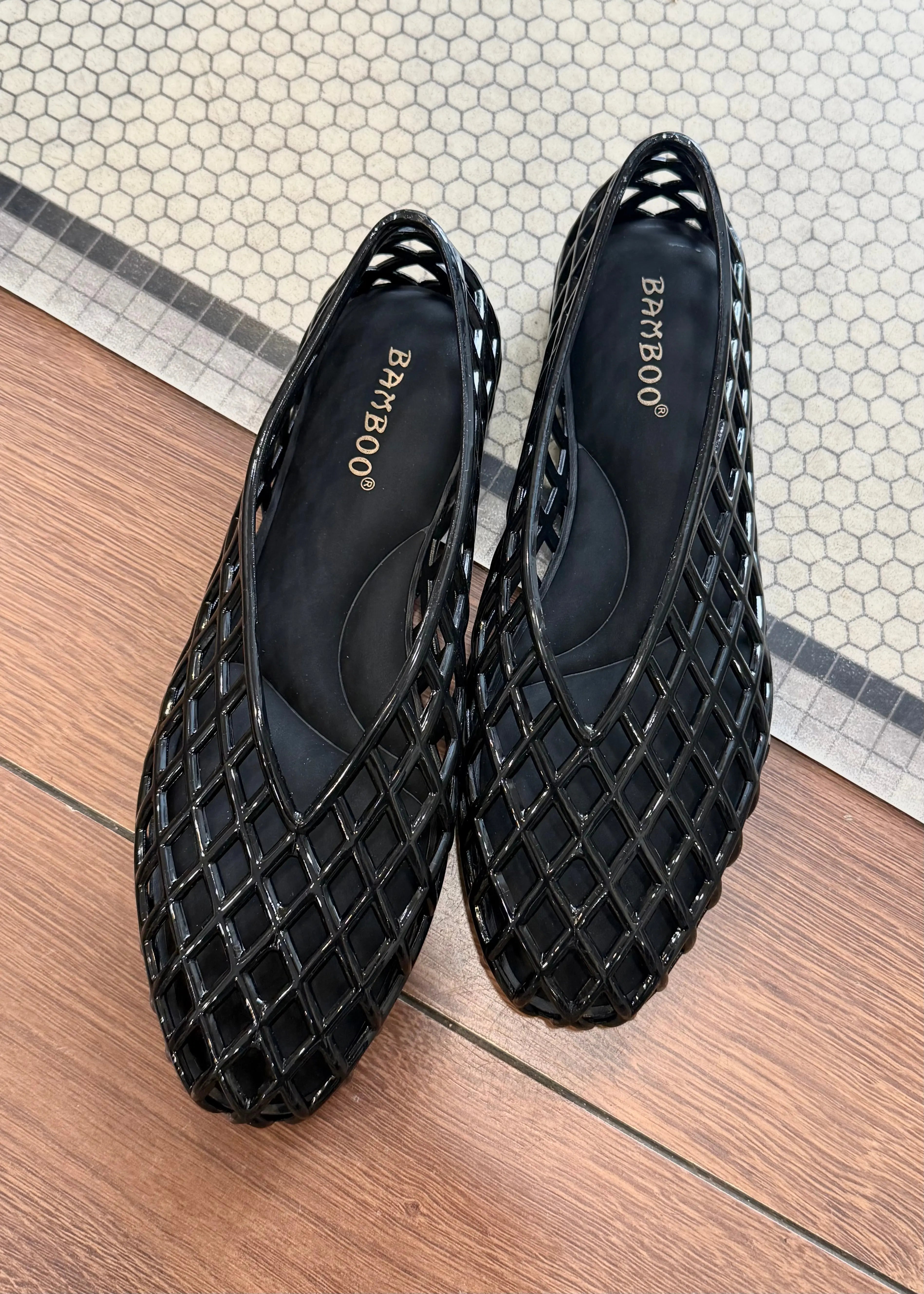 Ballerines jelly Tess noir L'adresse Corte