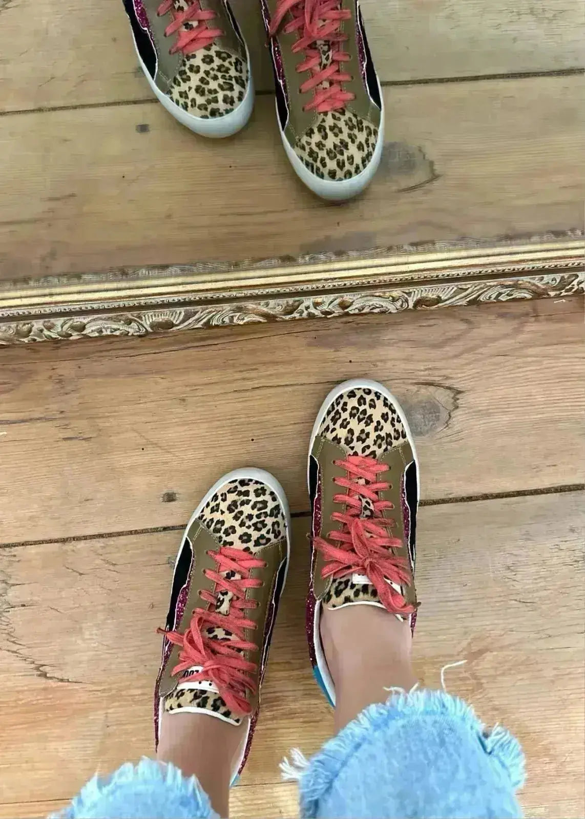 Baskets Bibi Lou Gamin Glitter/Léo print Bibi Lou