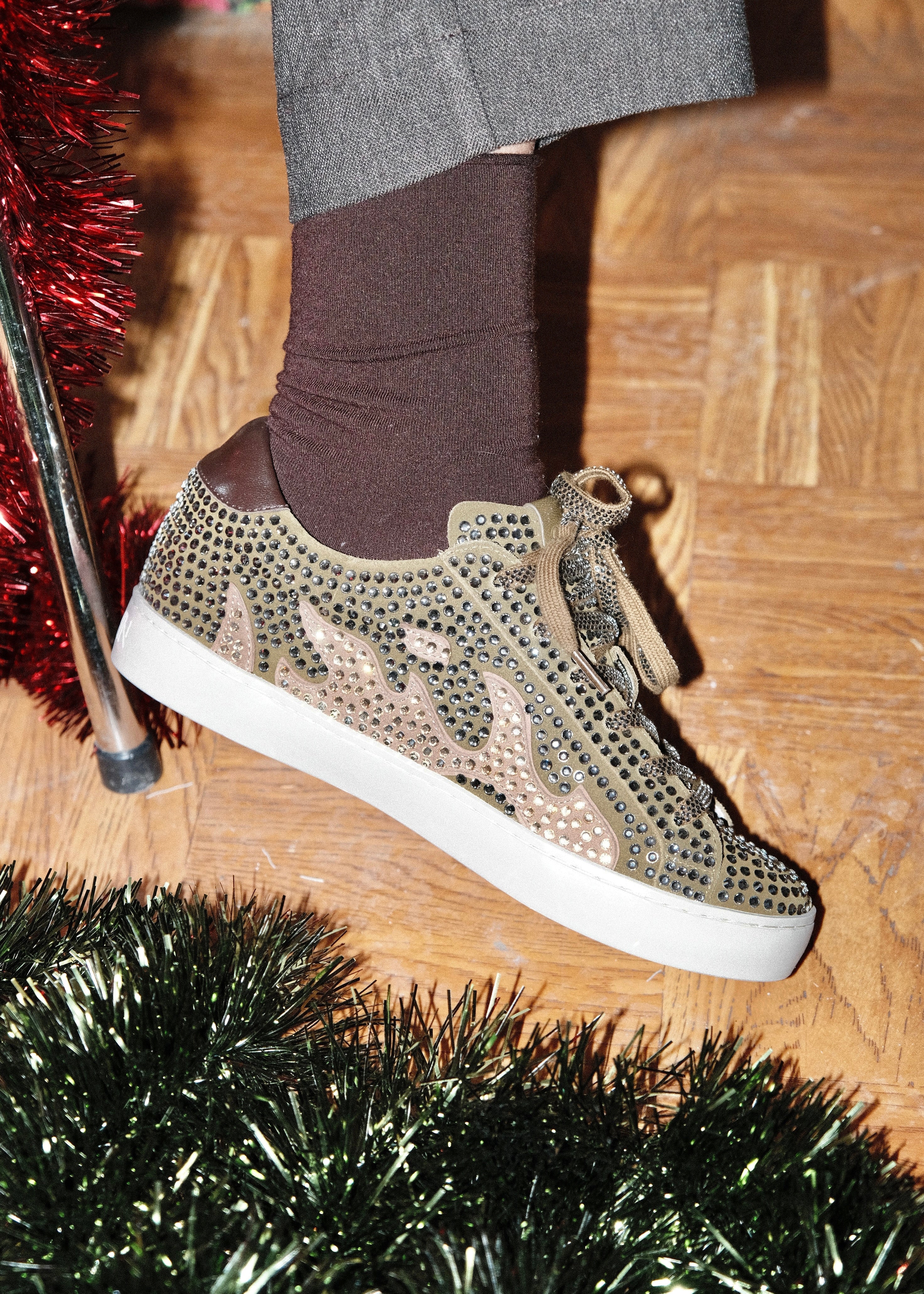 Baskets Gamin Dopamine Kaki full strass Gamin Universe