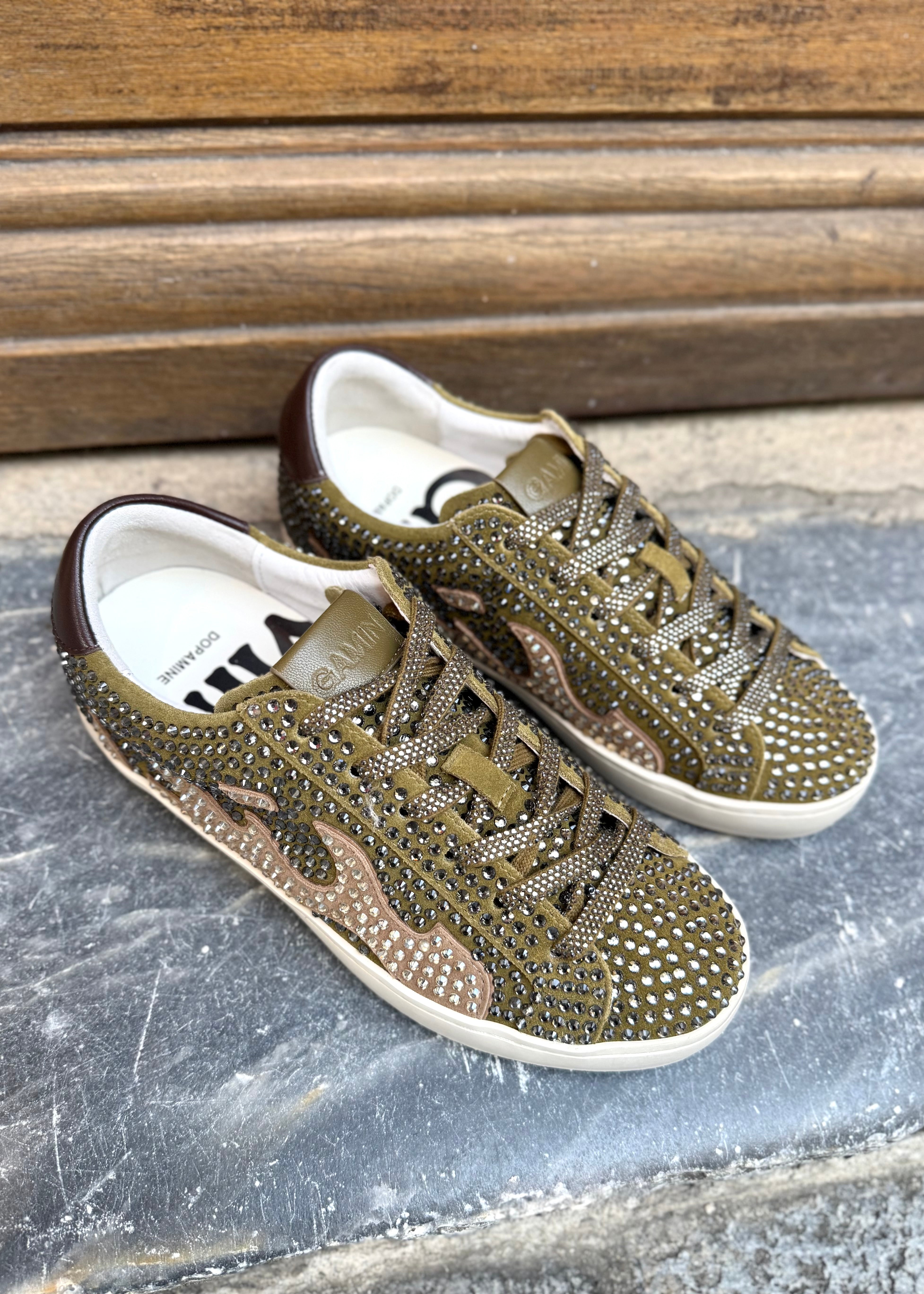 Baskets Gamin Dopamine Kaki full strass Gamin Universe