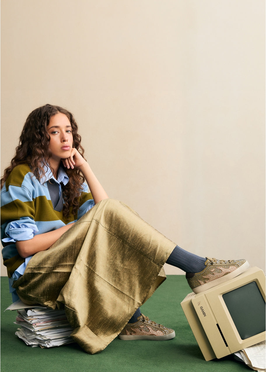 Baskets Gamin Dopamine Kaki full strass Gamin Universe