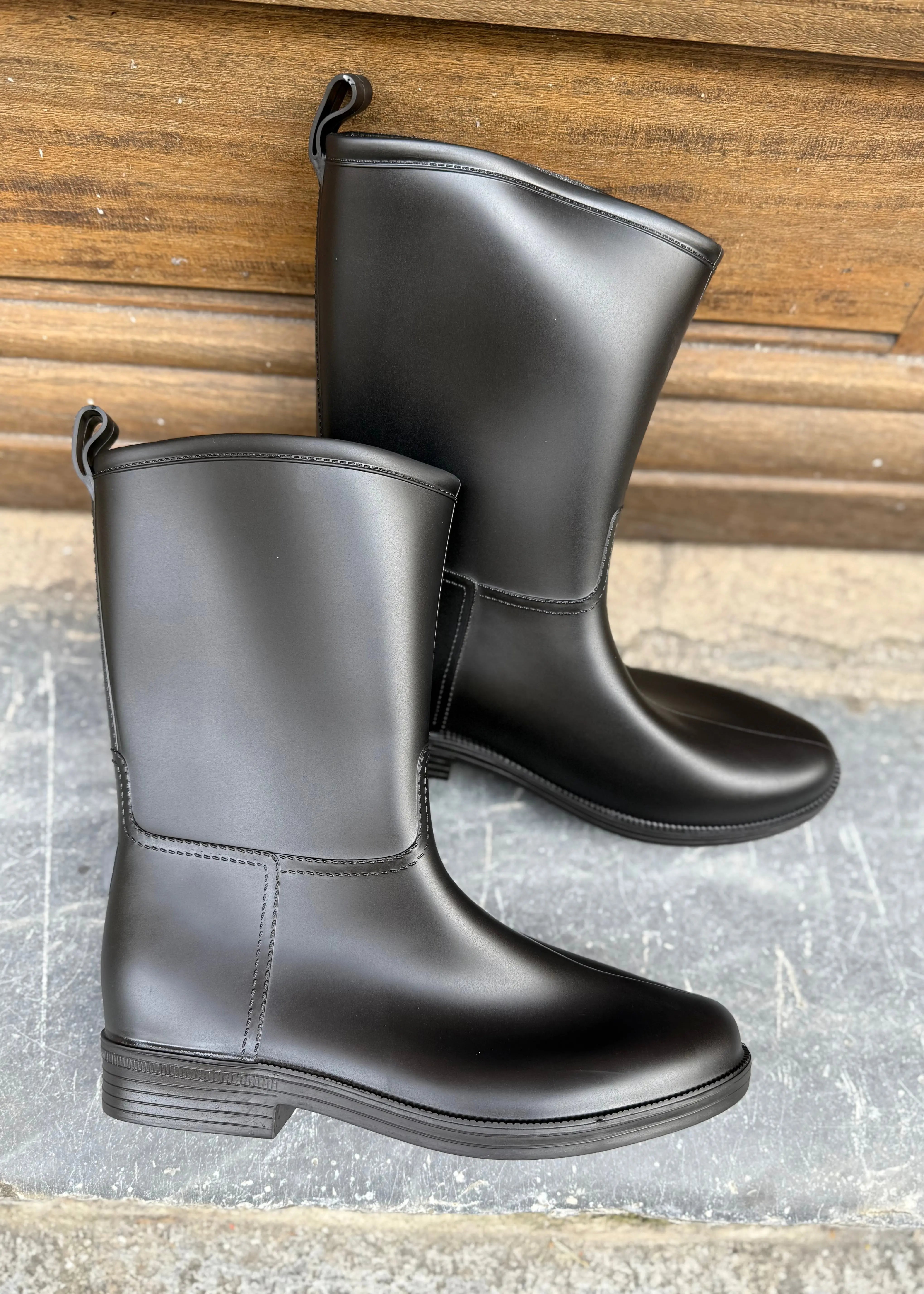 Bottes de pluie mi-hautes Noir L'adresse Corte