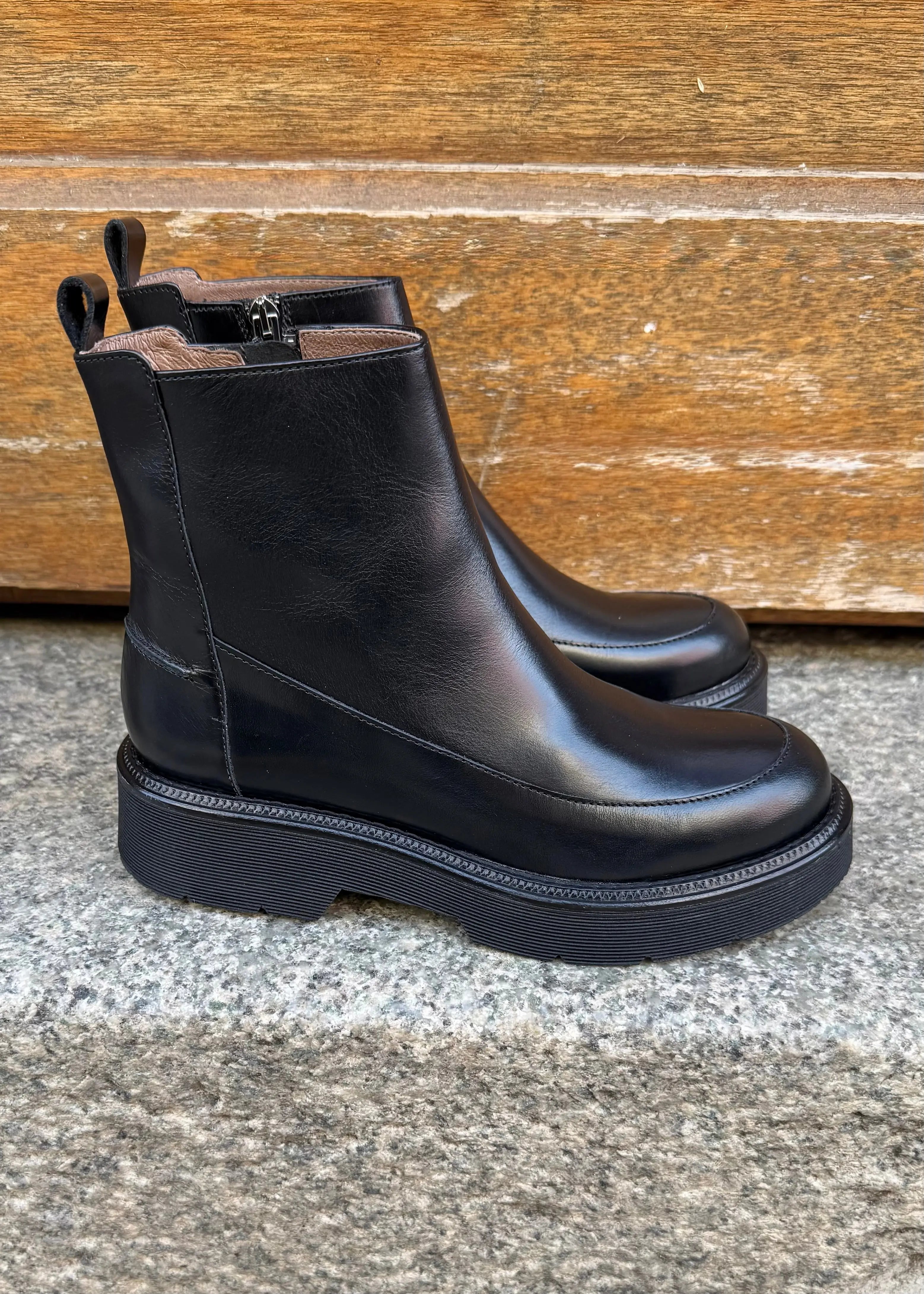 Bottines Minka LINK cuir noir Minka Design
