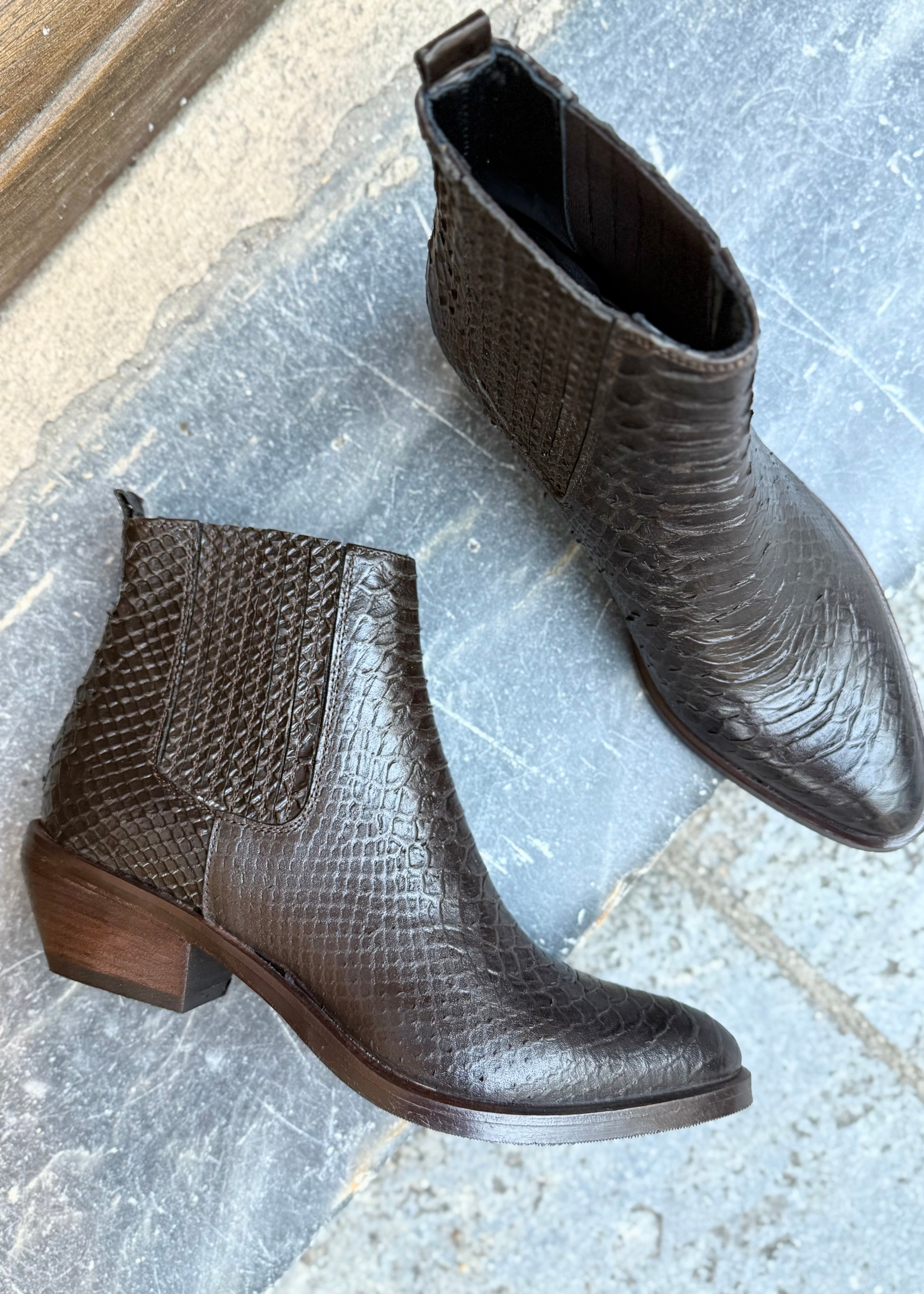 Bottines Niche 2047 pitone T.moro Niche scarpe