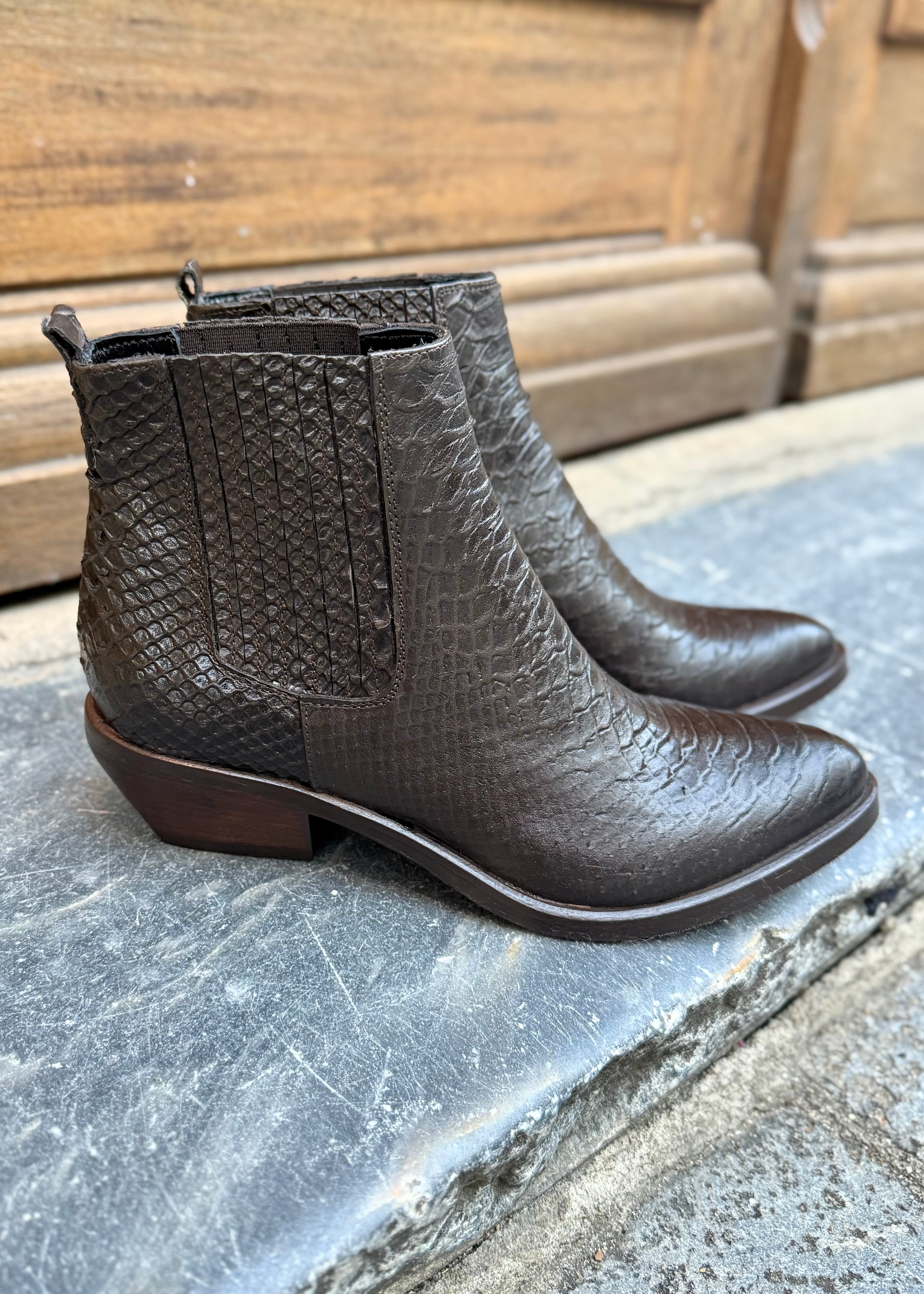 Bottines Niche 2047 pitone T.moro Niche scarpe