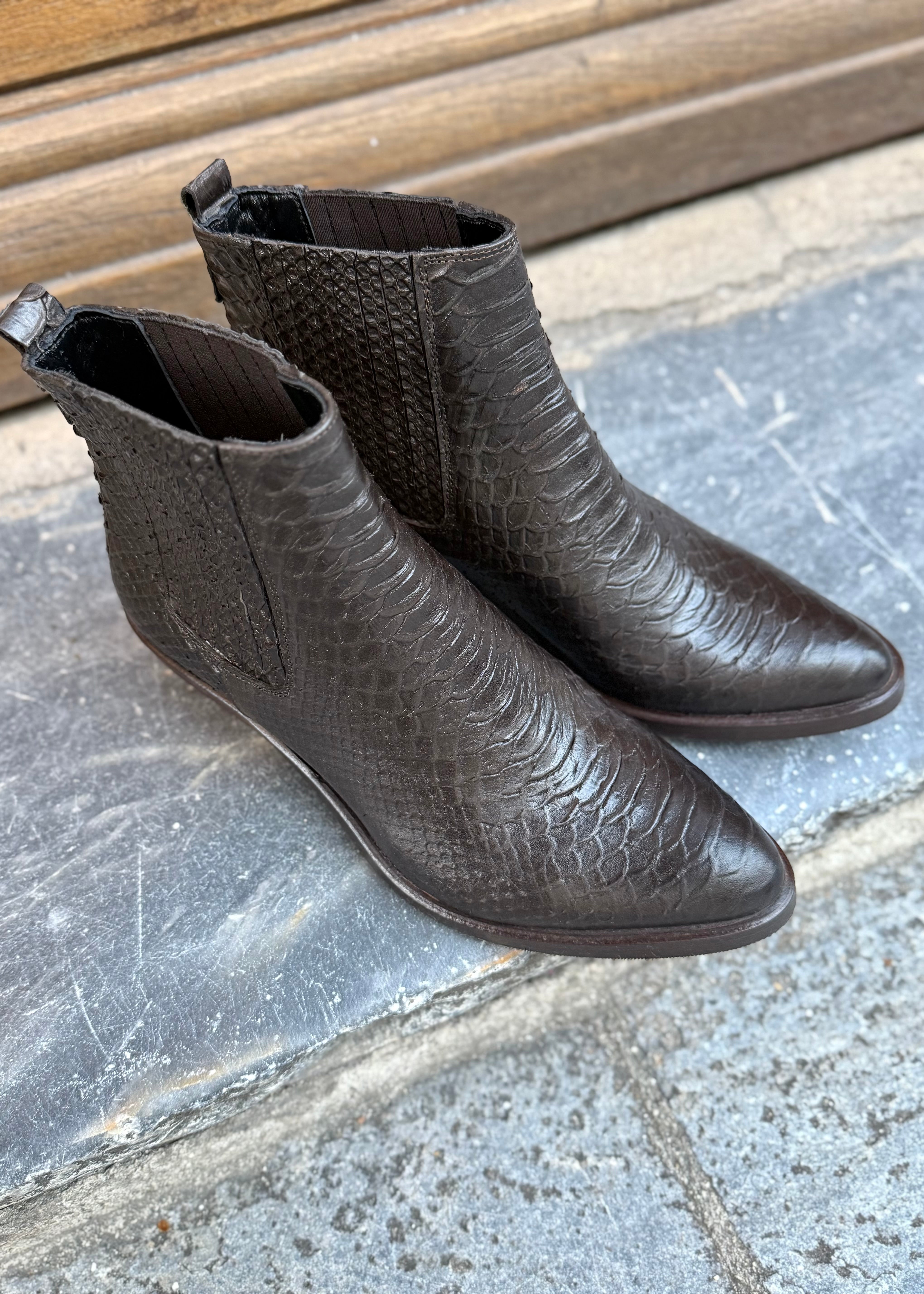 Bottines Niche 2047 pitone T.moro Niche scarpe