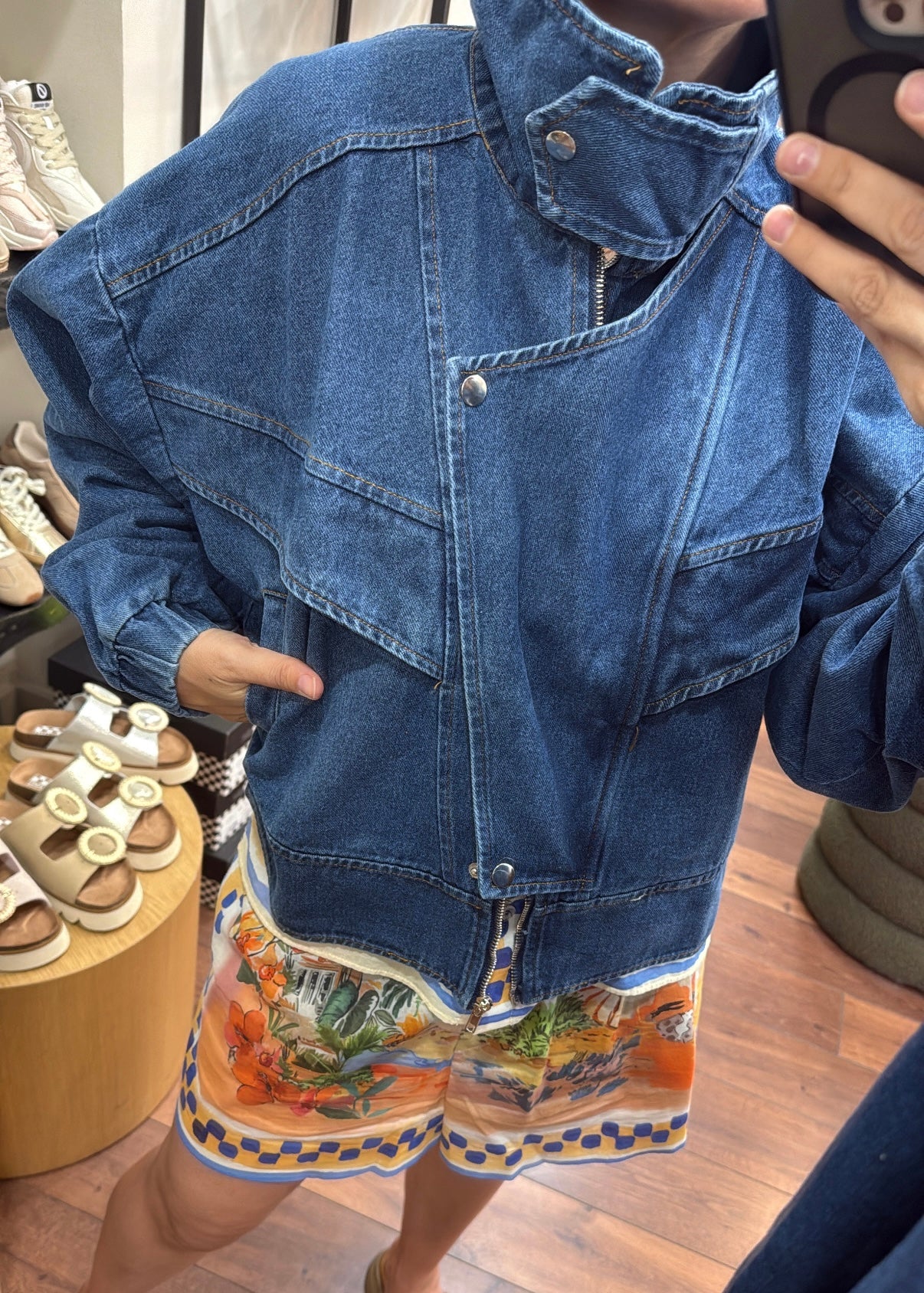 Blouson July denim bleu