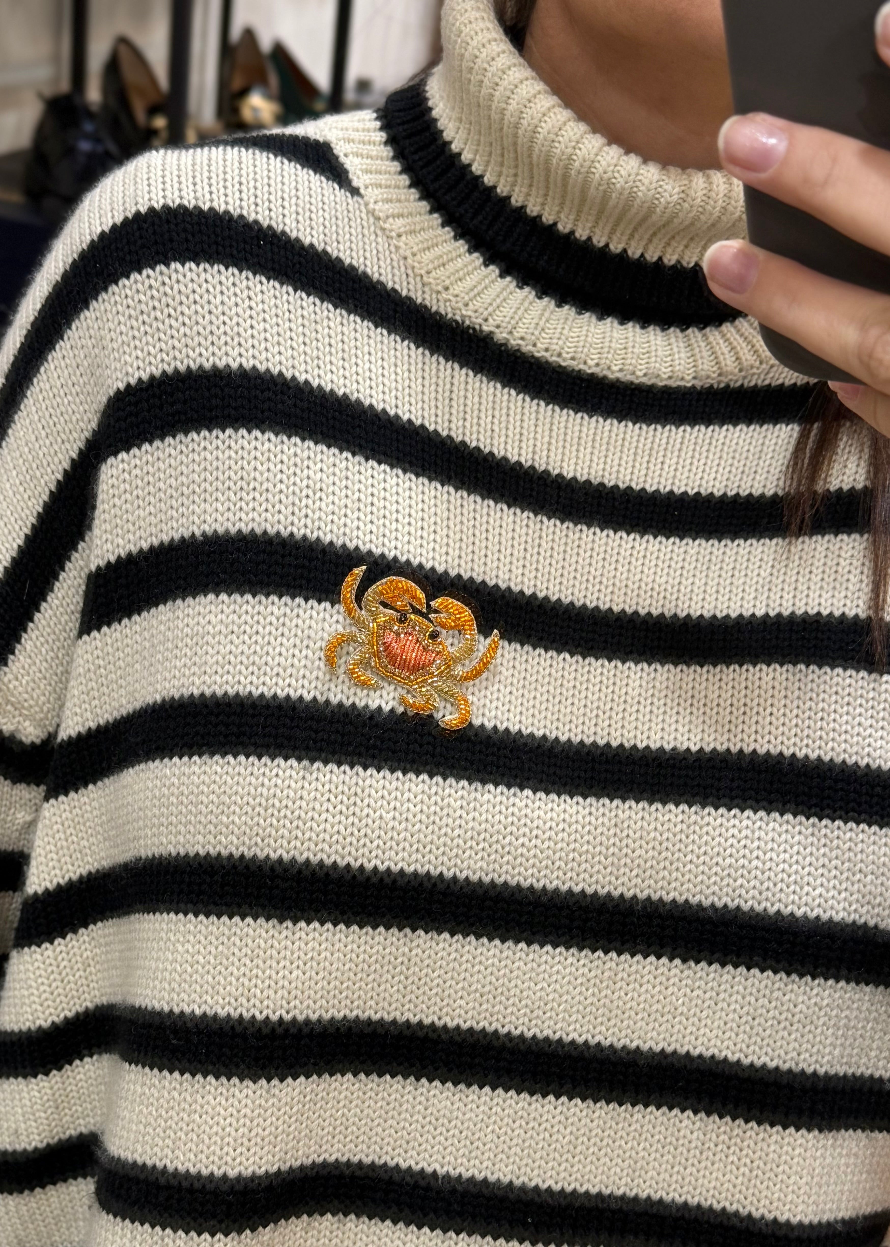 Broche Crabe brodée - Sixton London Sixton London