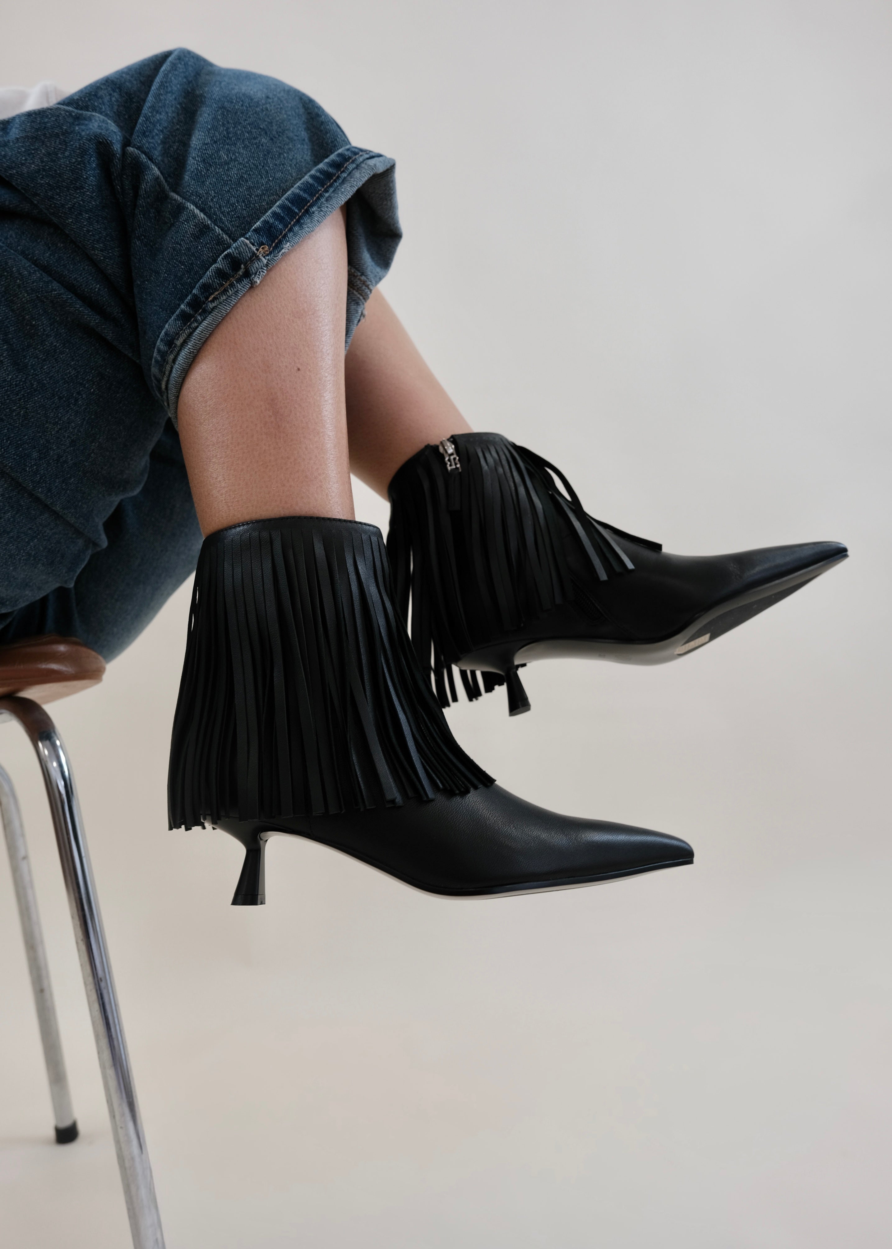 Bottines à franges Bibi Lou Mizar black Bibi Lou