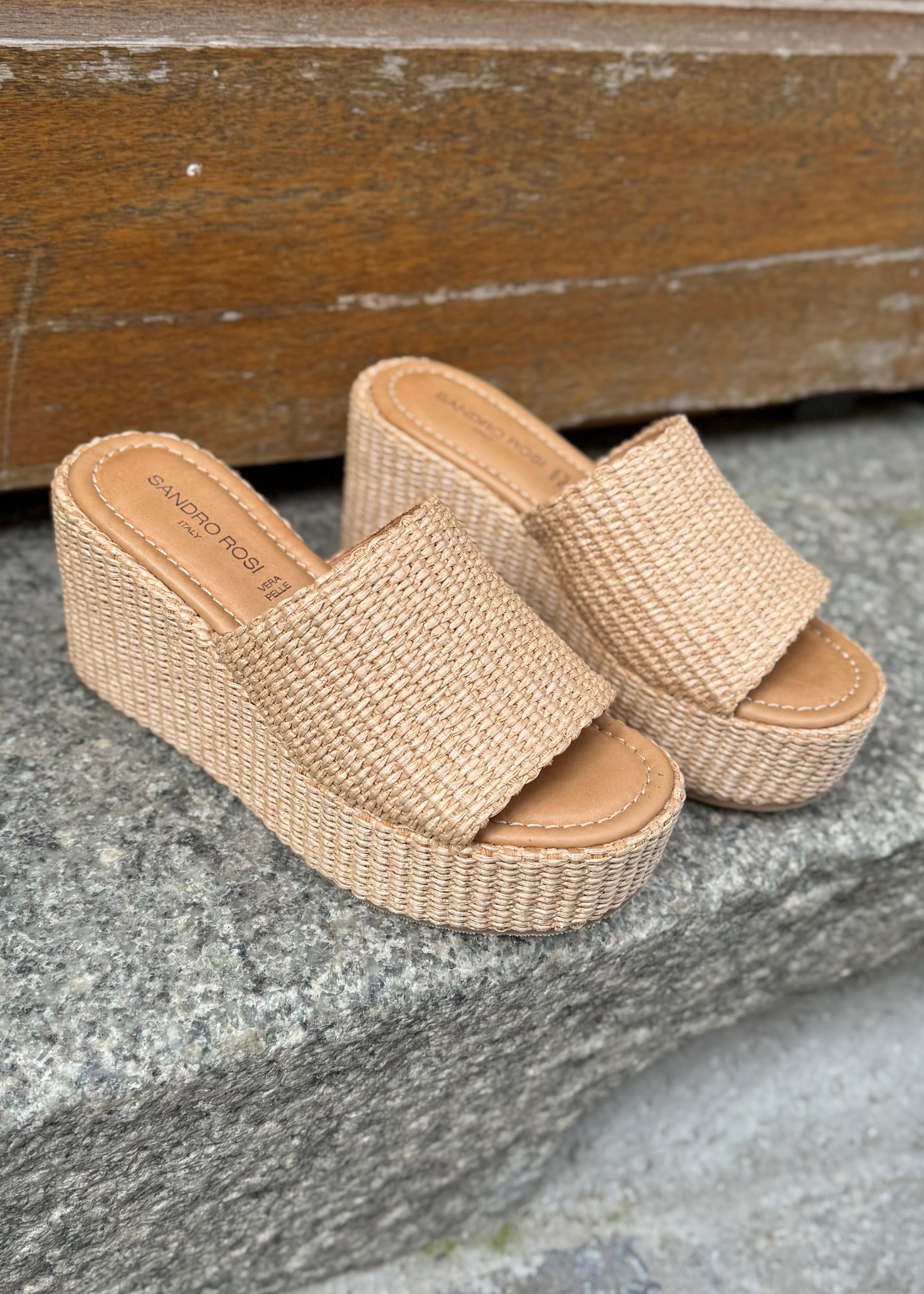 Mules compensées Sandro Rosi Naturale Sandro Rosi