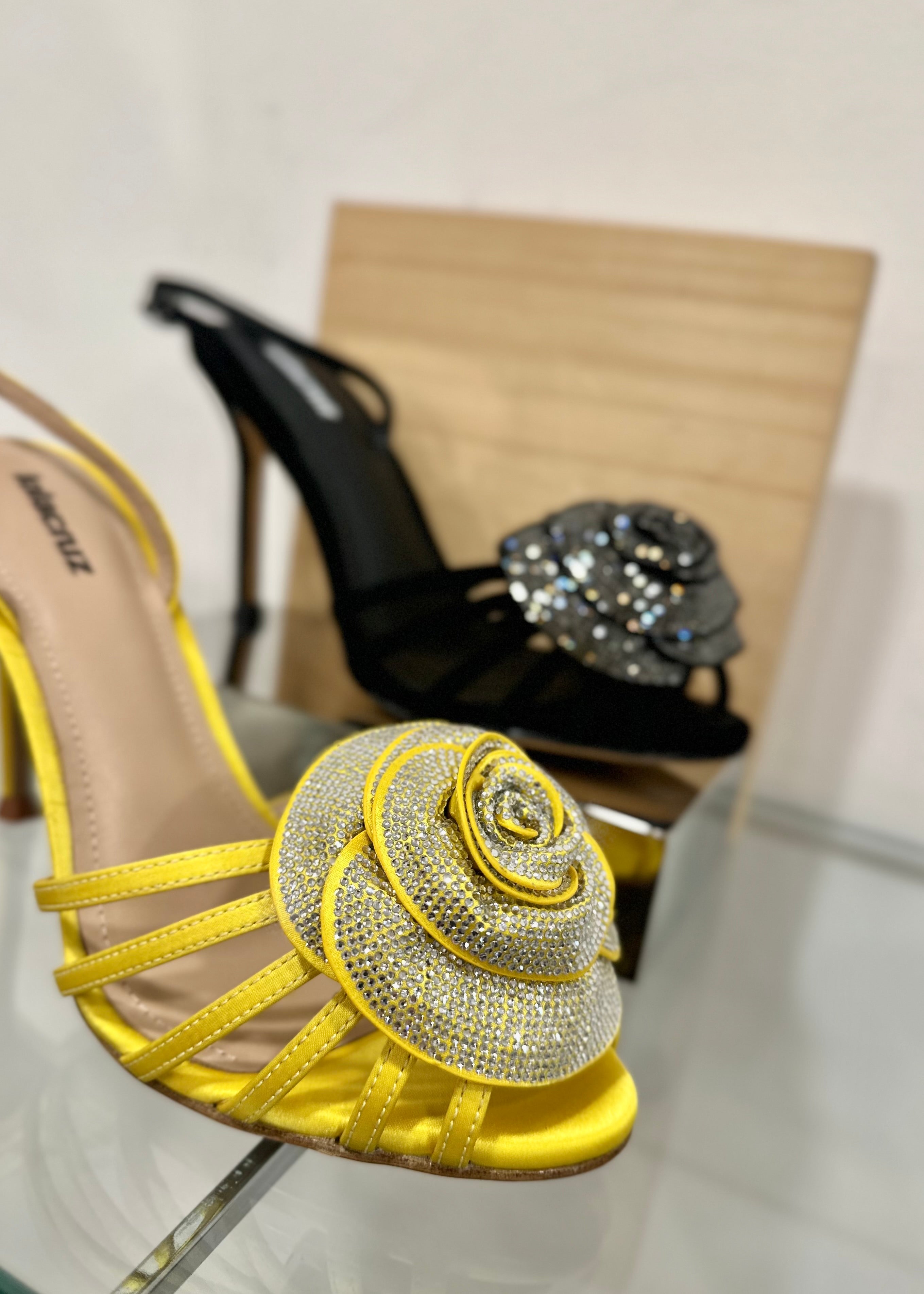 Sandales à talons Lola Cruz Rose 95 Yellow Lola Cruz