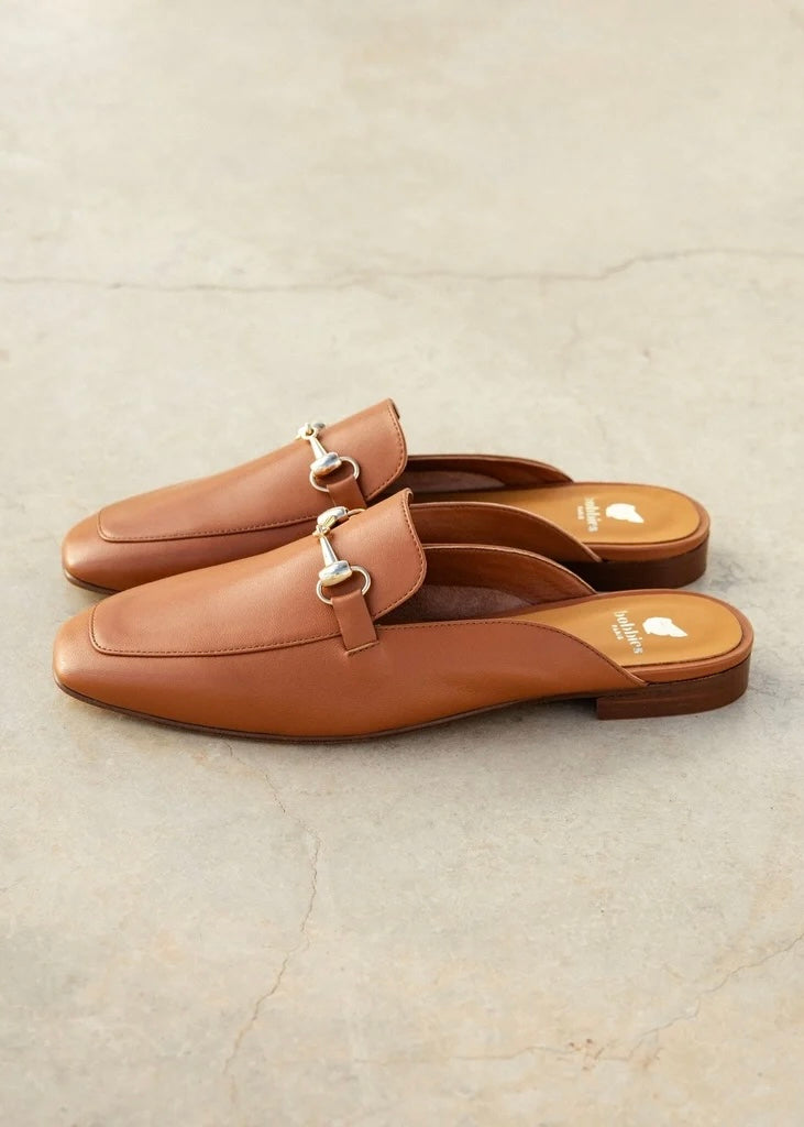 Mocassins mules Bobbies Emy Camel Bobbies