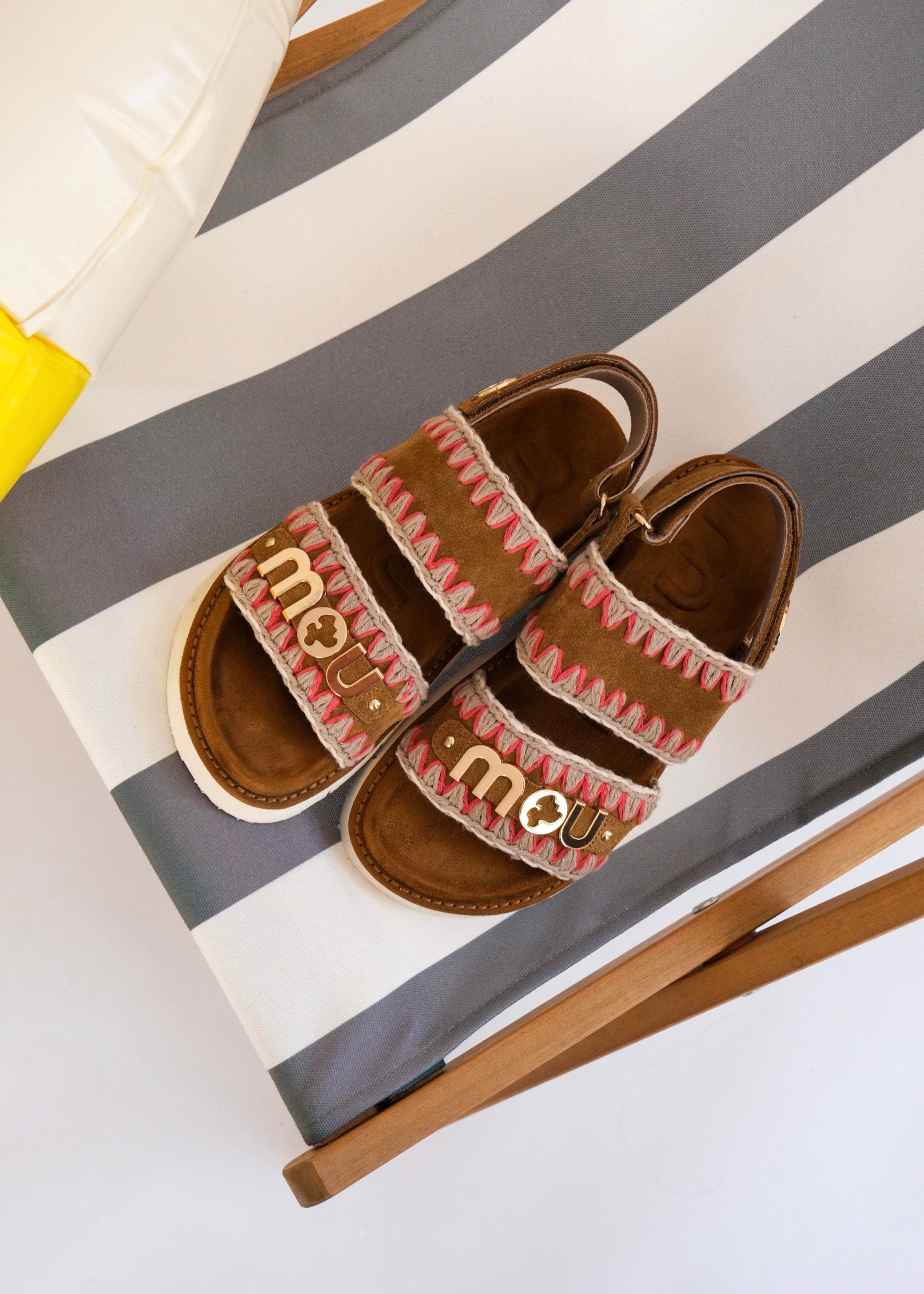 Sandales MOU bio overstitch Cognac Mou footwear