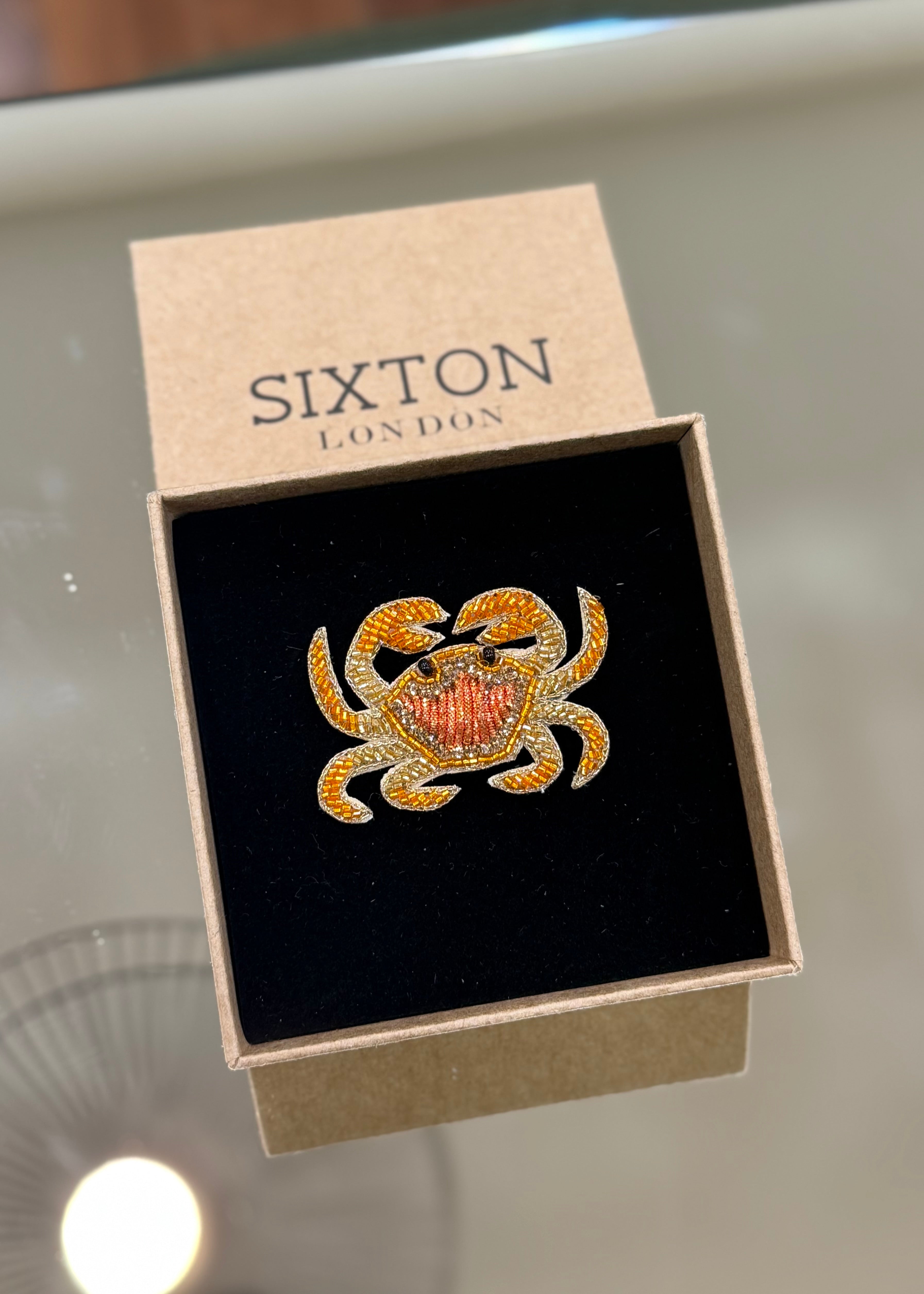 Broche Crabe brodée - Sixton London Sixton London