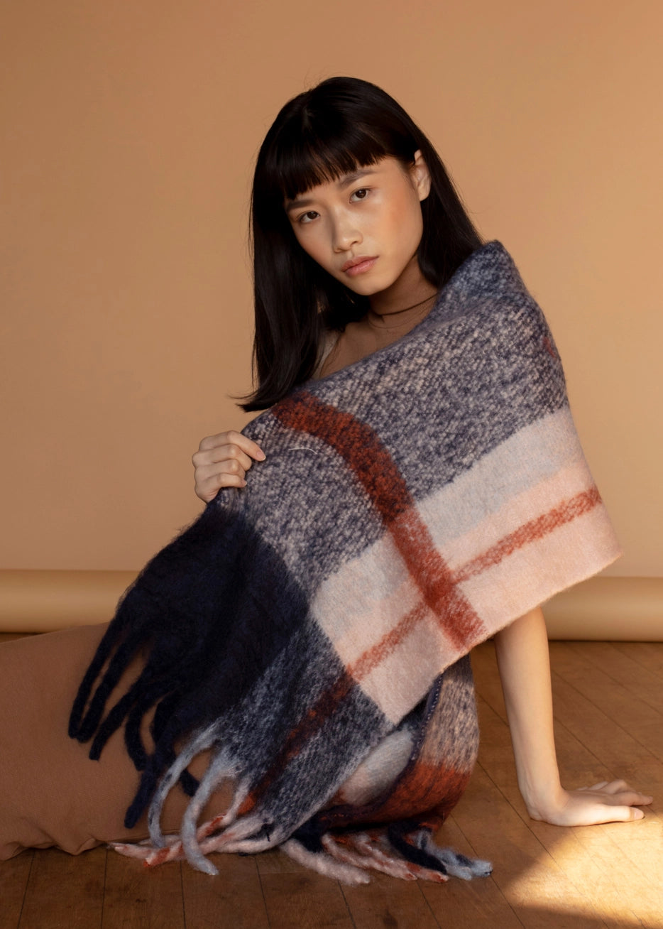 Écharpe Arctic Fox & Co - Navy check Arctic Fox and Co