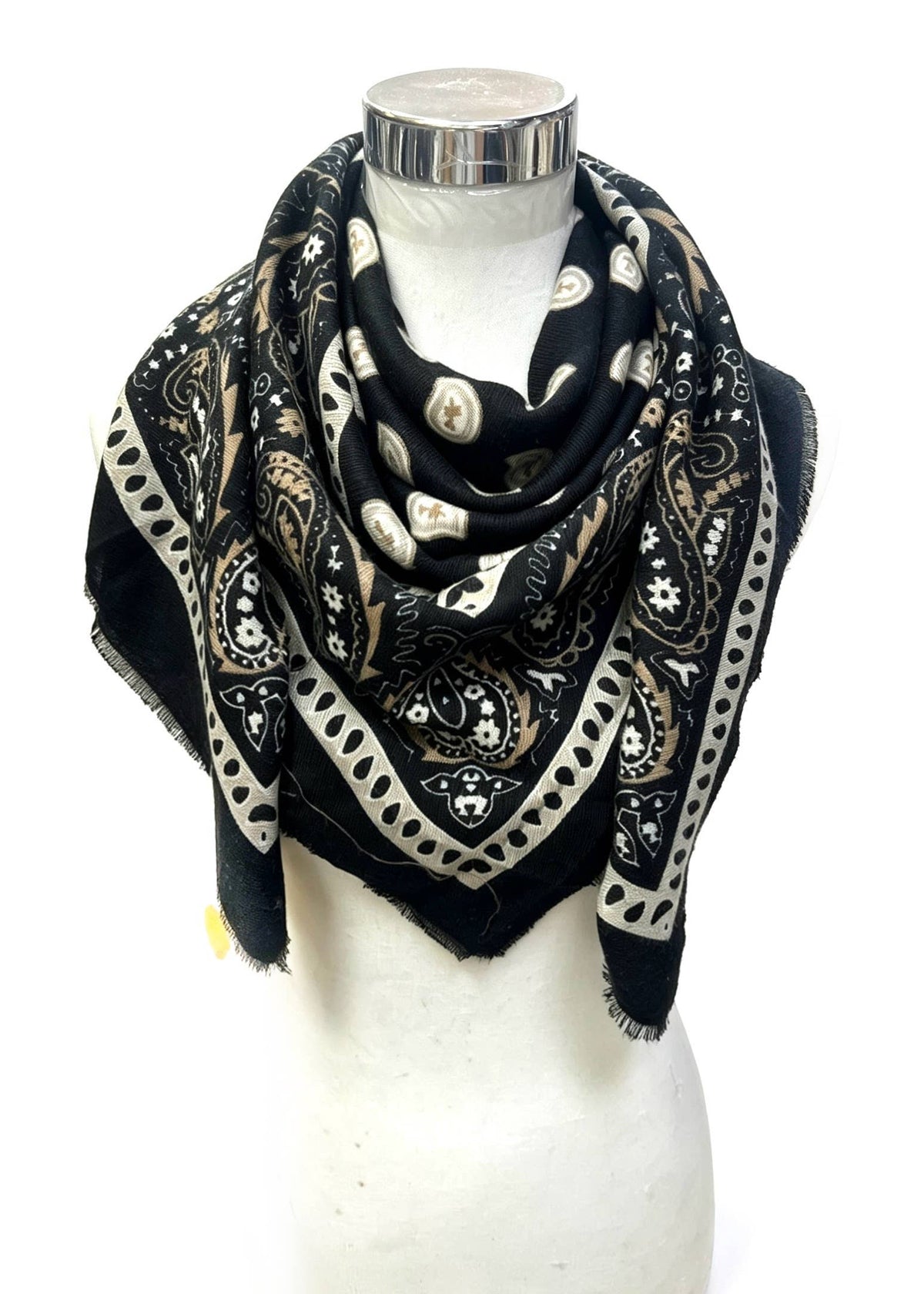 Foulard maxi carré K27 Paisley - L'adresse Corte