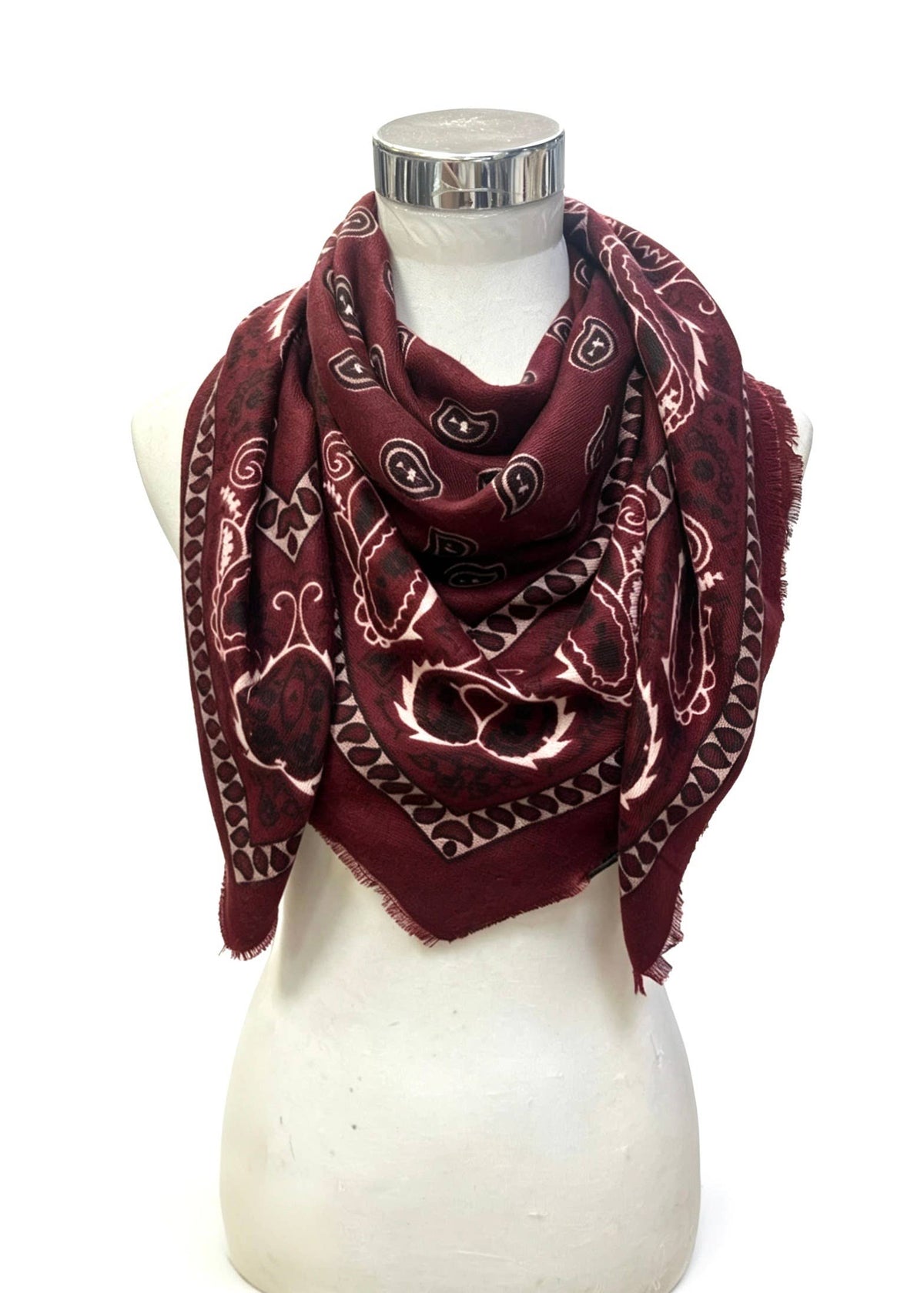 Foulard maxi carré K27 Paisley - L'adresse Corte