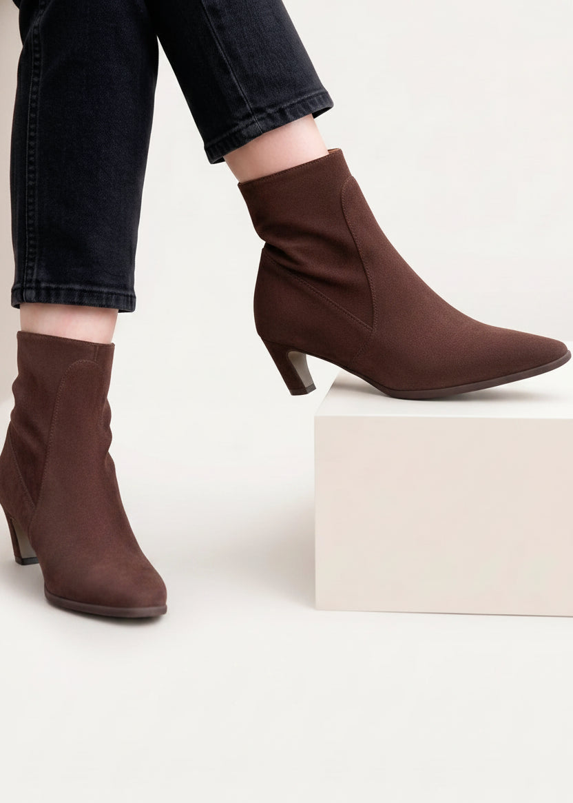 Maison toufet tiara bottines suède chocolat