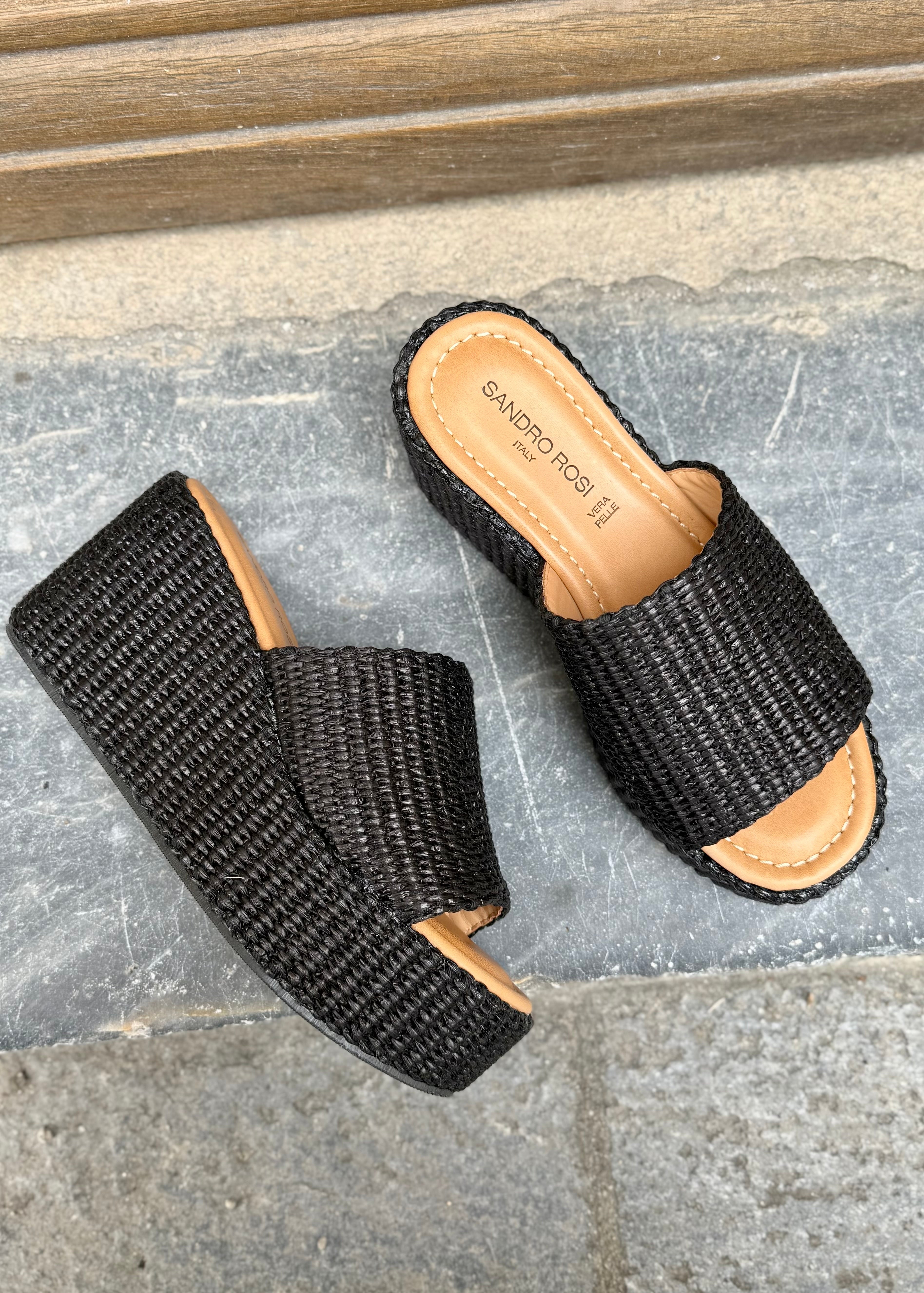 Mules compensées Sandro Rosi Nero Sandro Rosi