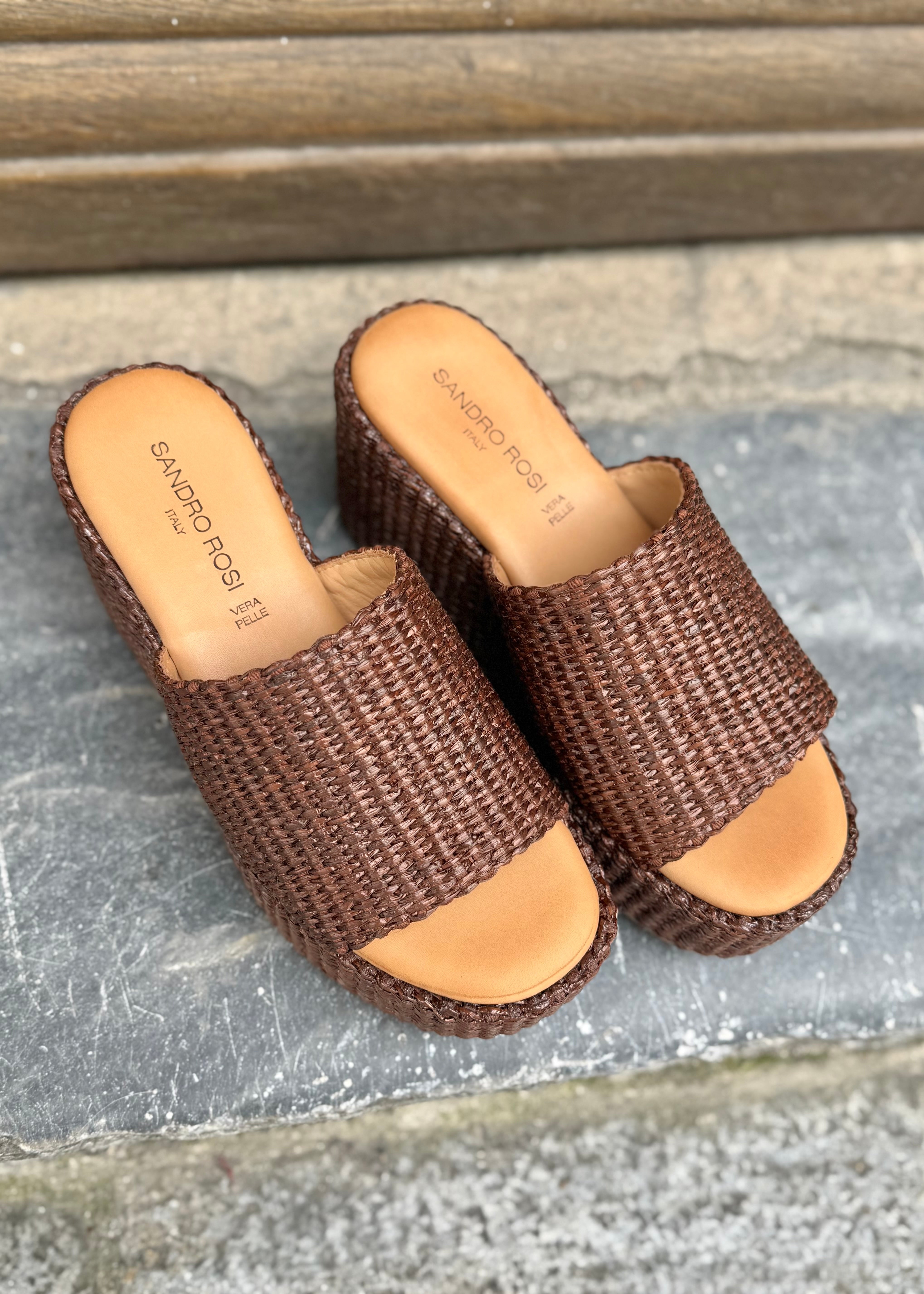 Mules compensées Sandro Rosi Marron Sandro Rosi