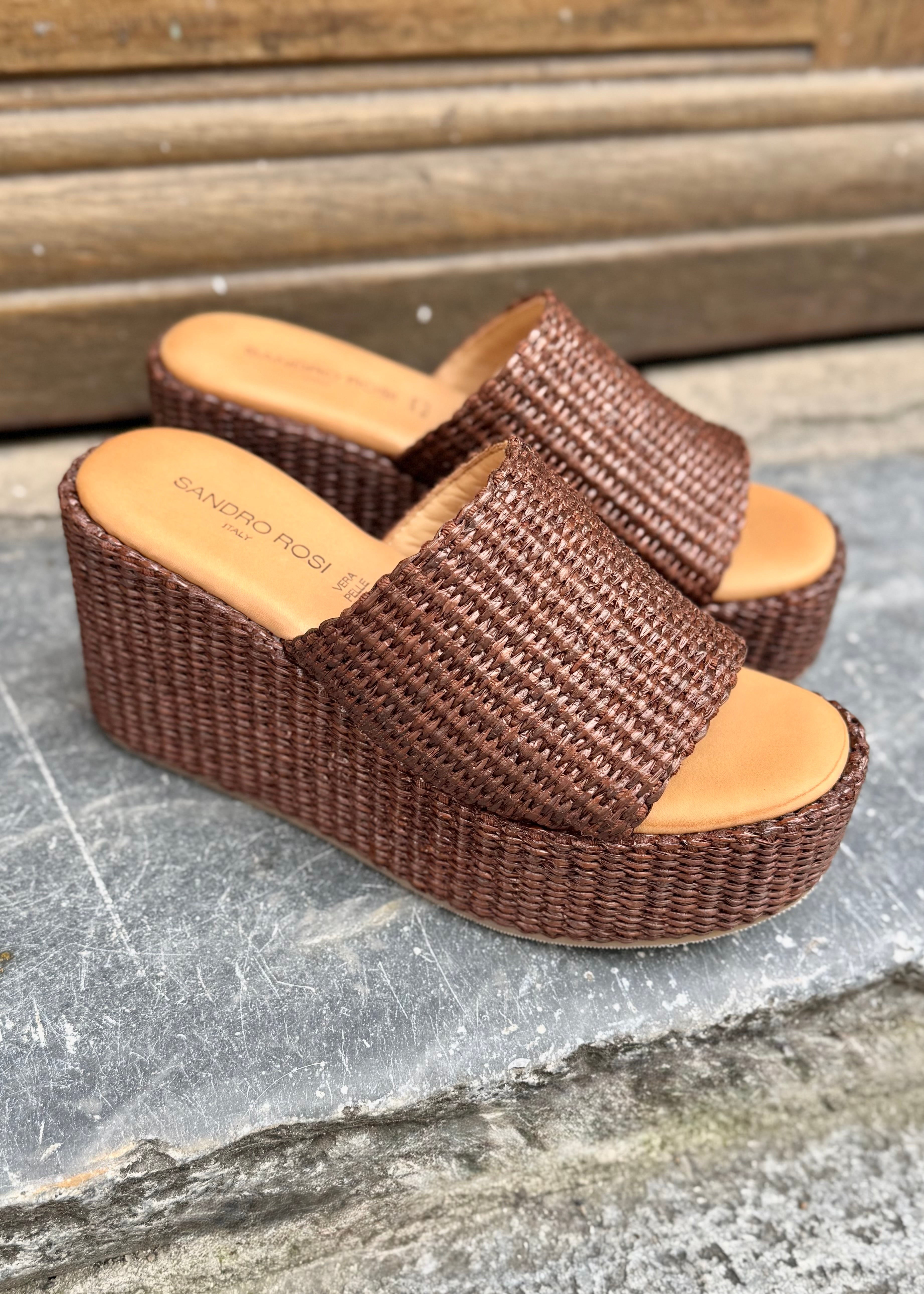 Mules compensées Sandro Rosi Marron Sandro Rosi