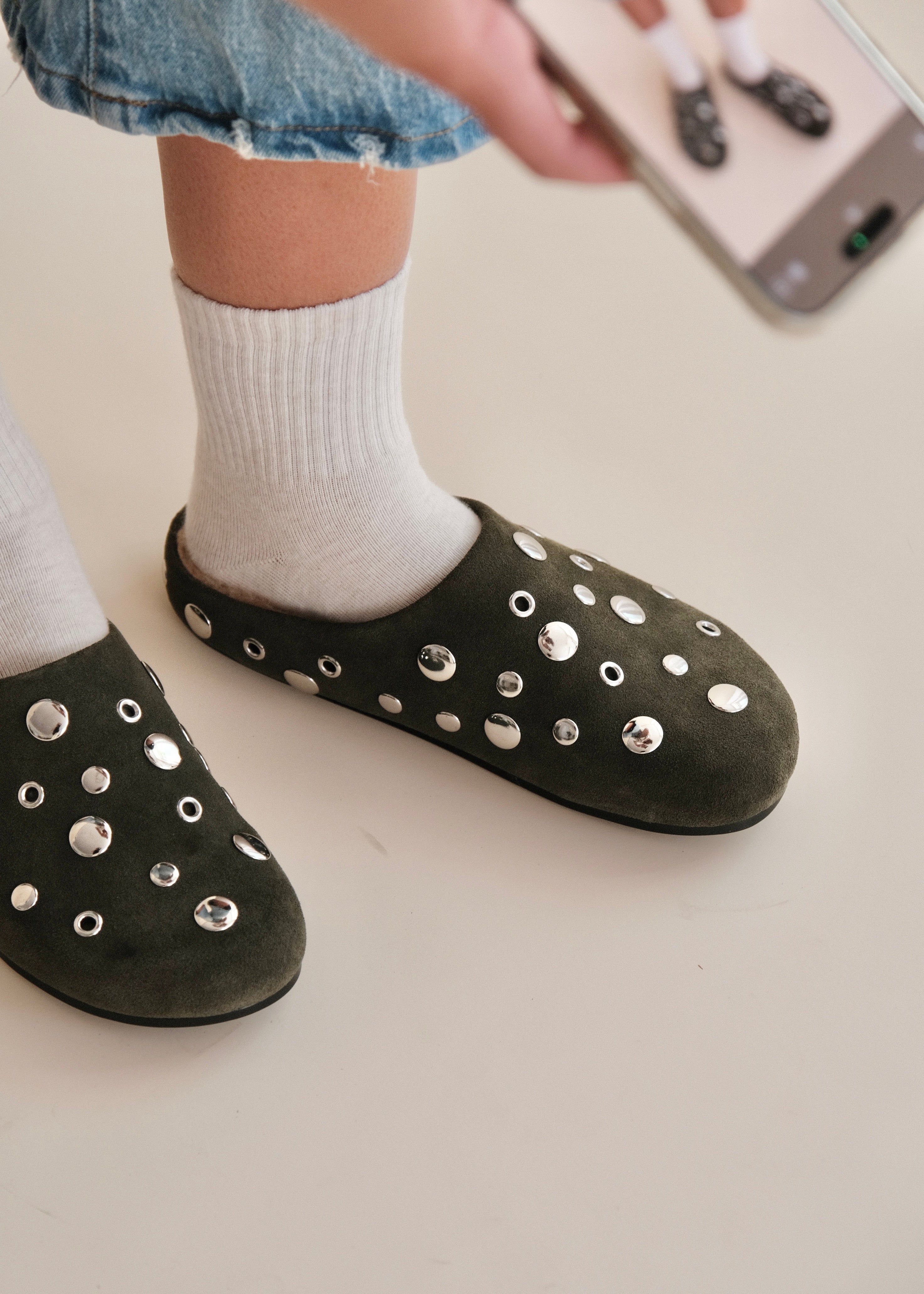 Mules plates Lola Cruz Aureline Oliva Lola Cruz