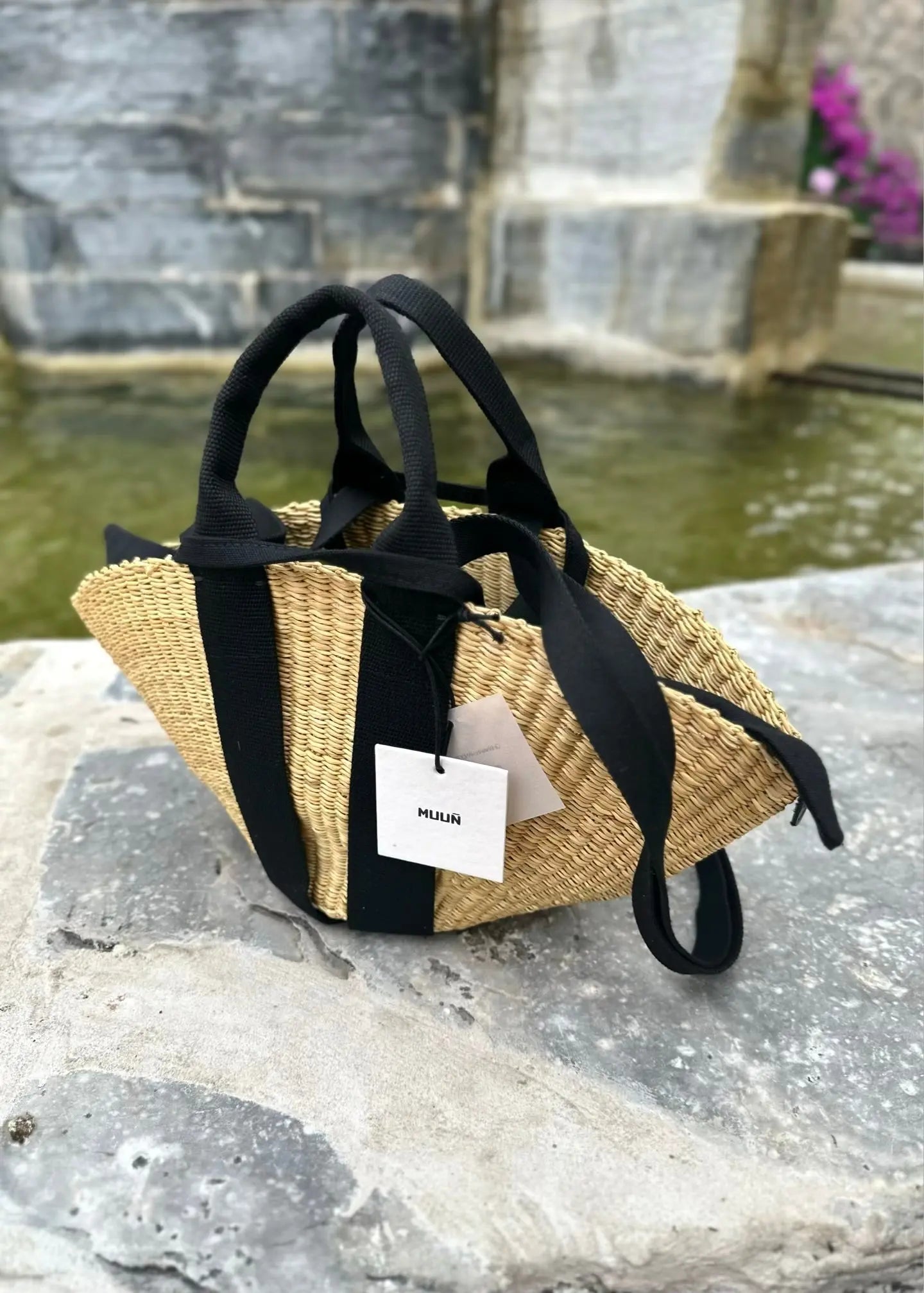 Panier Muuñ Mini Sophie - Natural - Black Handles Muuñ