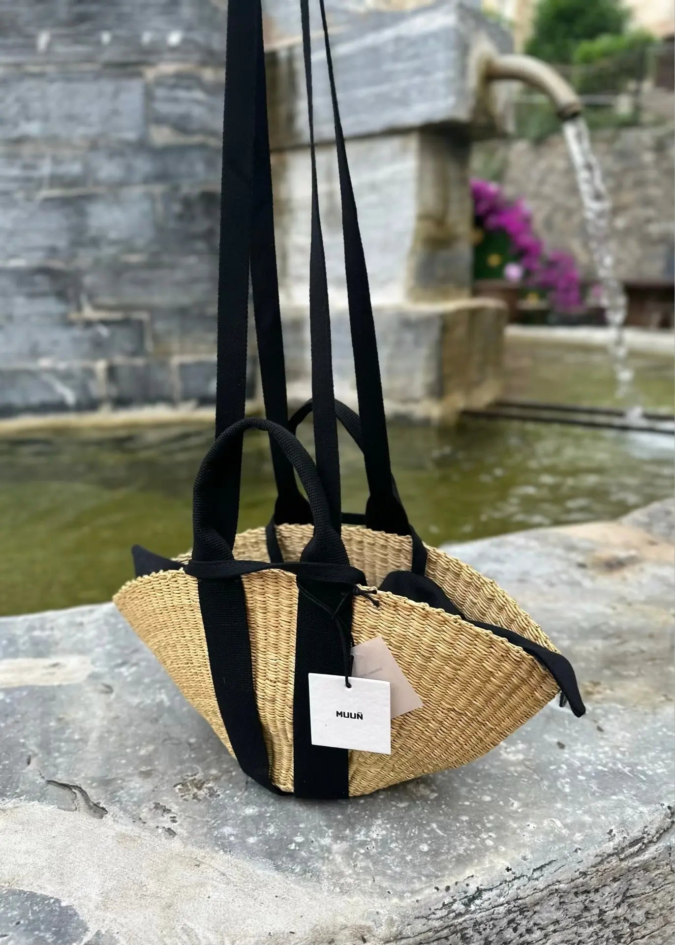 Panier Muuñ Mini Sophie - Natural - Black Handles Muuñ
