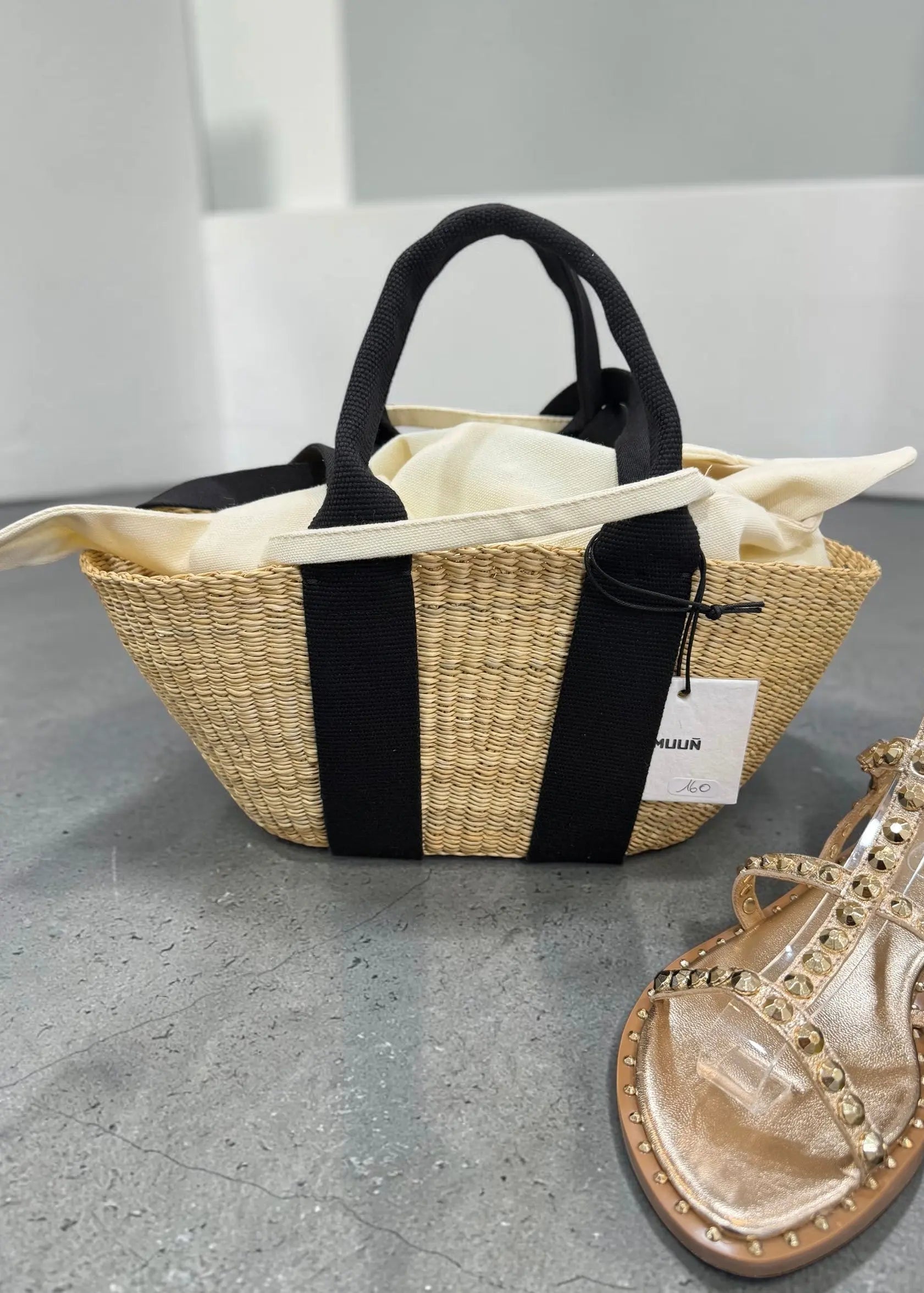 Panier mini Muuñ George - Natural - Black Handles Muun