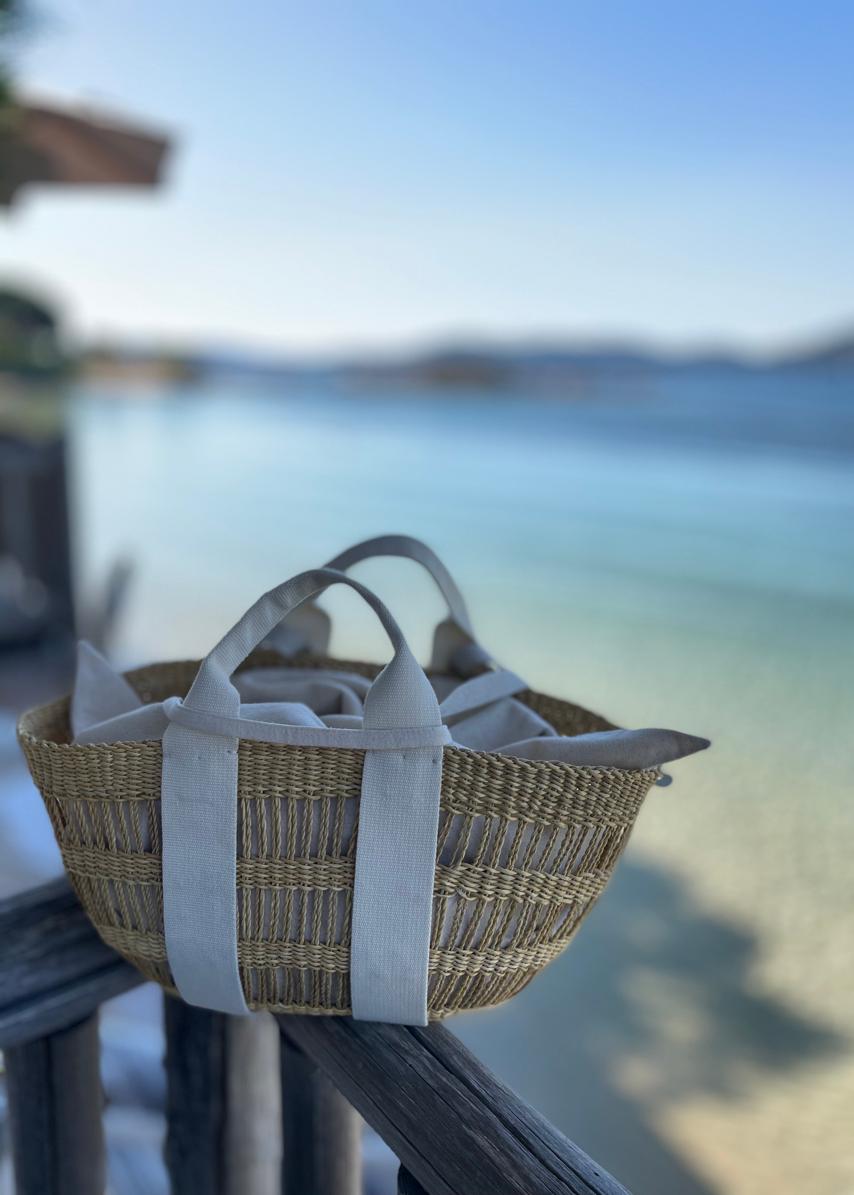 Panier Muuñ George Net - Natural - Ecru Handles Muun