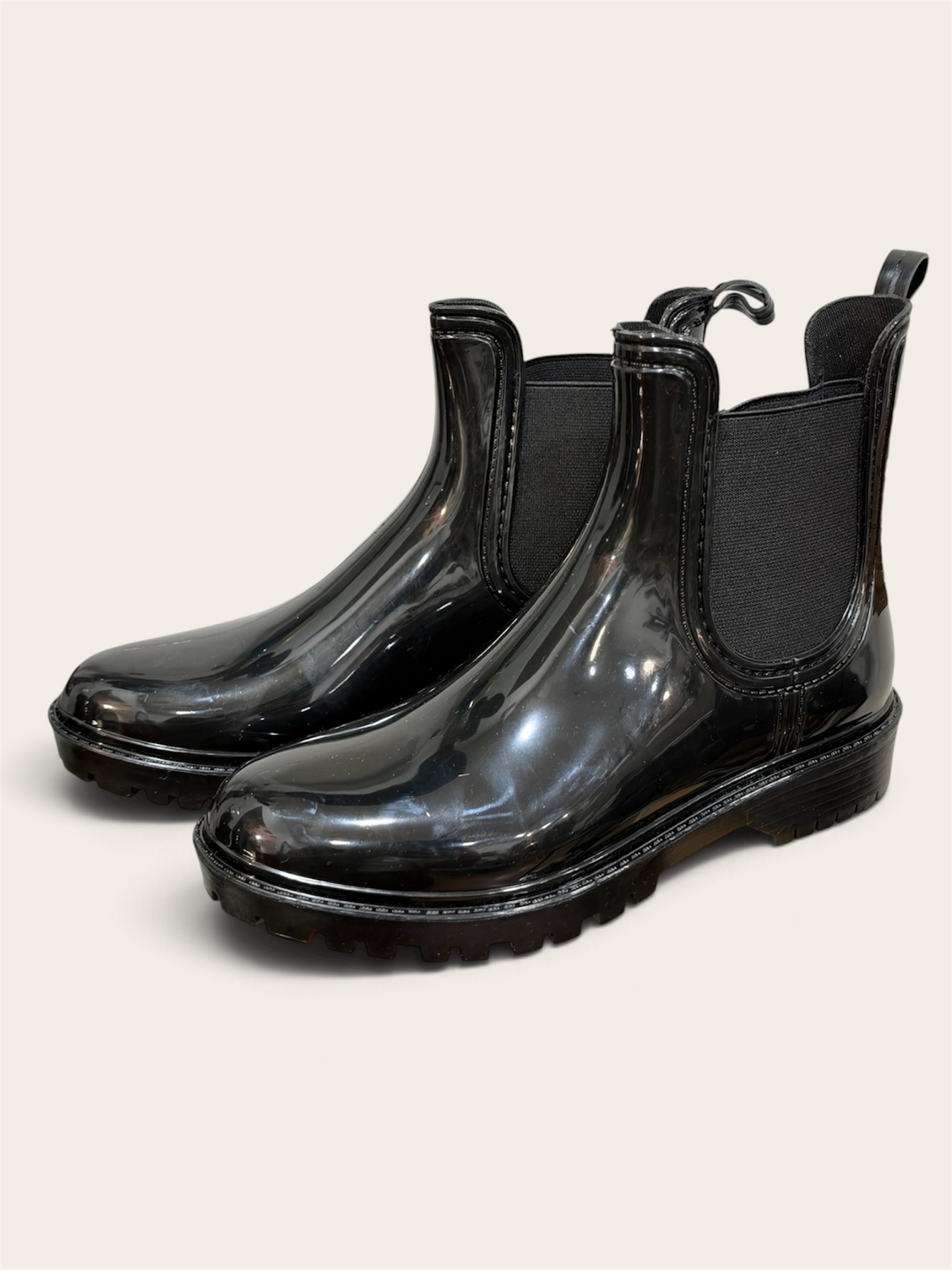 Bottes de pluie courtes Noir brillant - L'adresse Corte