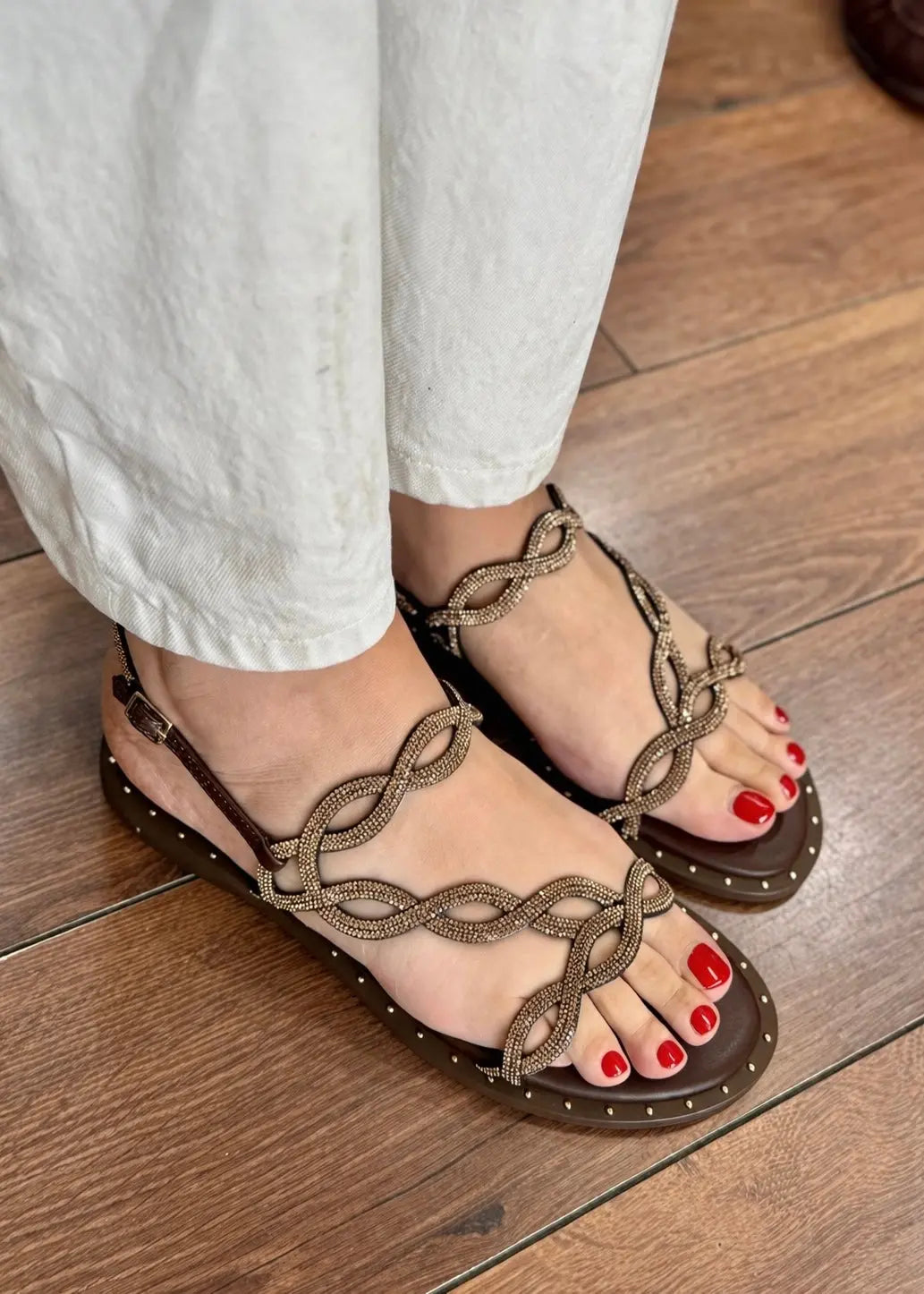 Sandales Bibi Lou Illion Marron strass Bibi Lou