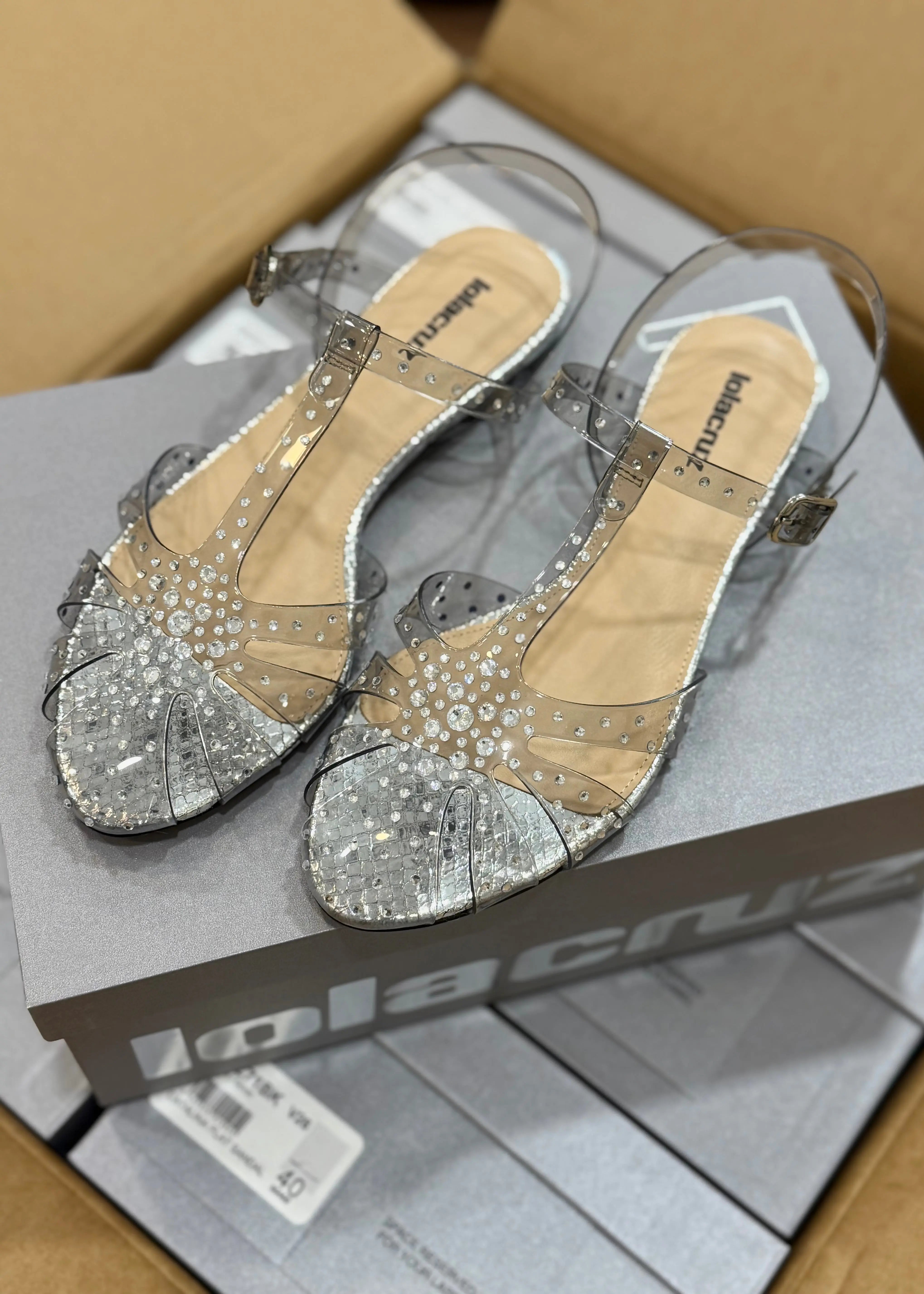 Sandales Lola Cruz Catalina silver Lola Cruz