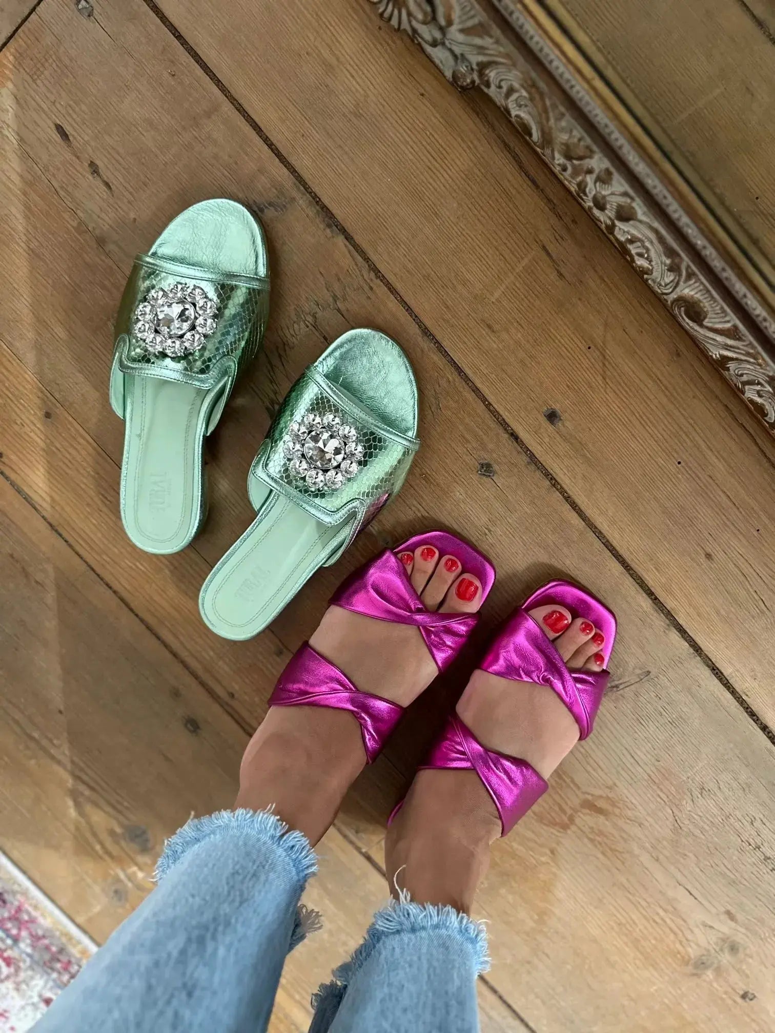 Sandales Toral Xanat métal Aqua Toral