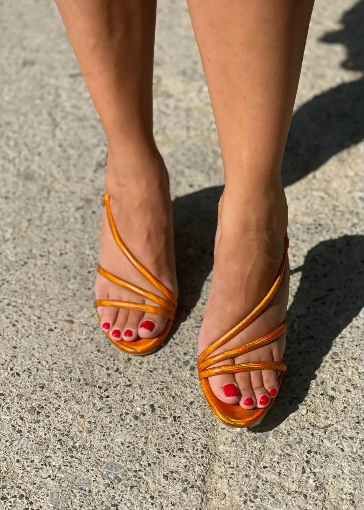 Sandales à talons Lola Cruz Seren Orange Lola Cruz