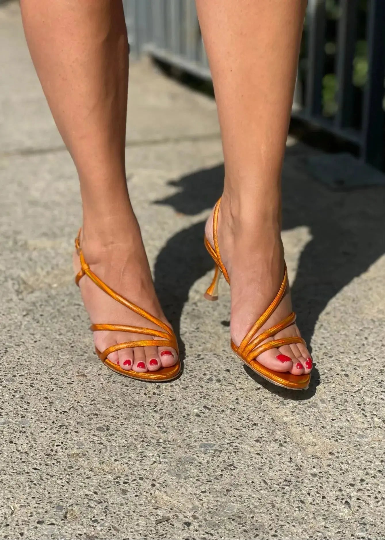 Sandales à talons Lola Cruz Seren Orange Lola Cruz